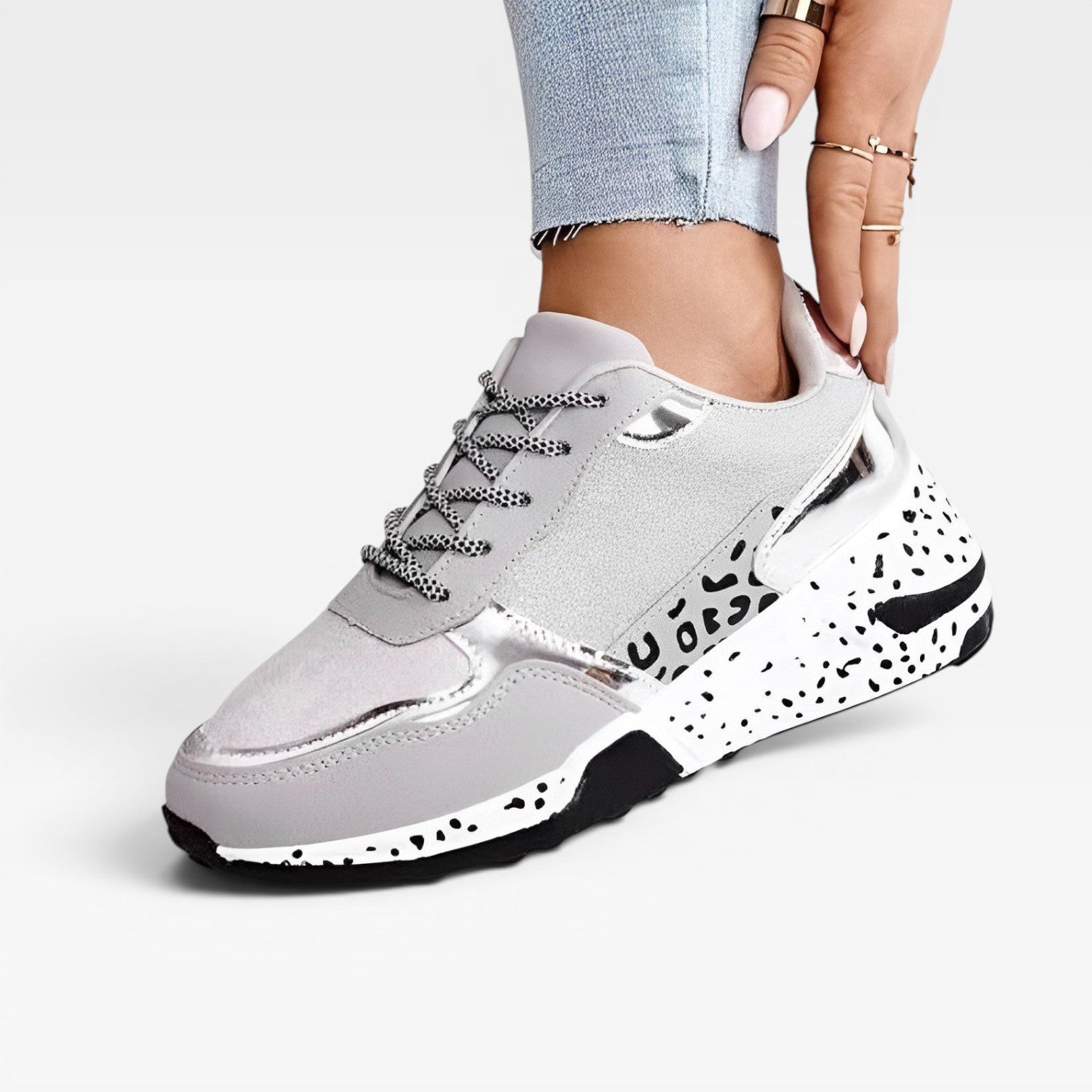 Chunky Platform Trainers, Cushioned Sneakers with Lift