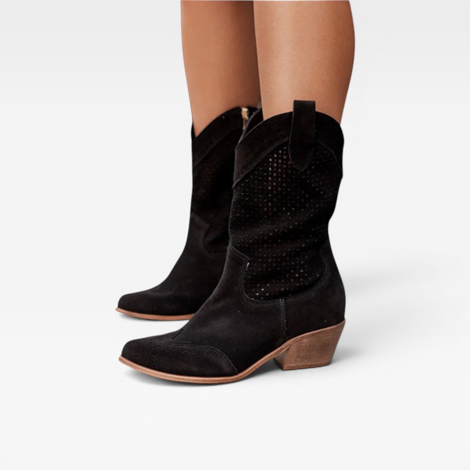 Perforated Western Boots, Breathable Summer Cowboy