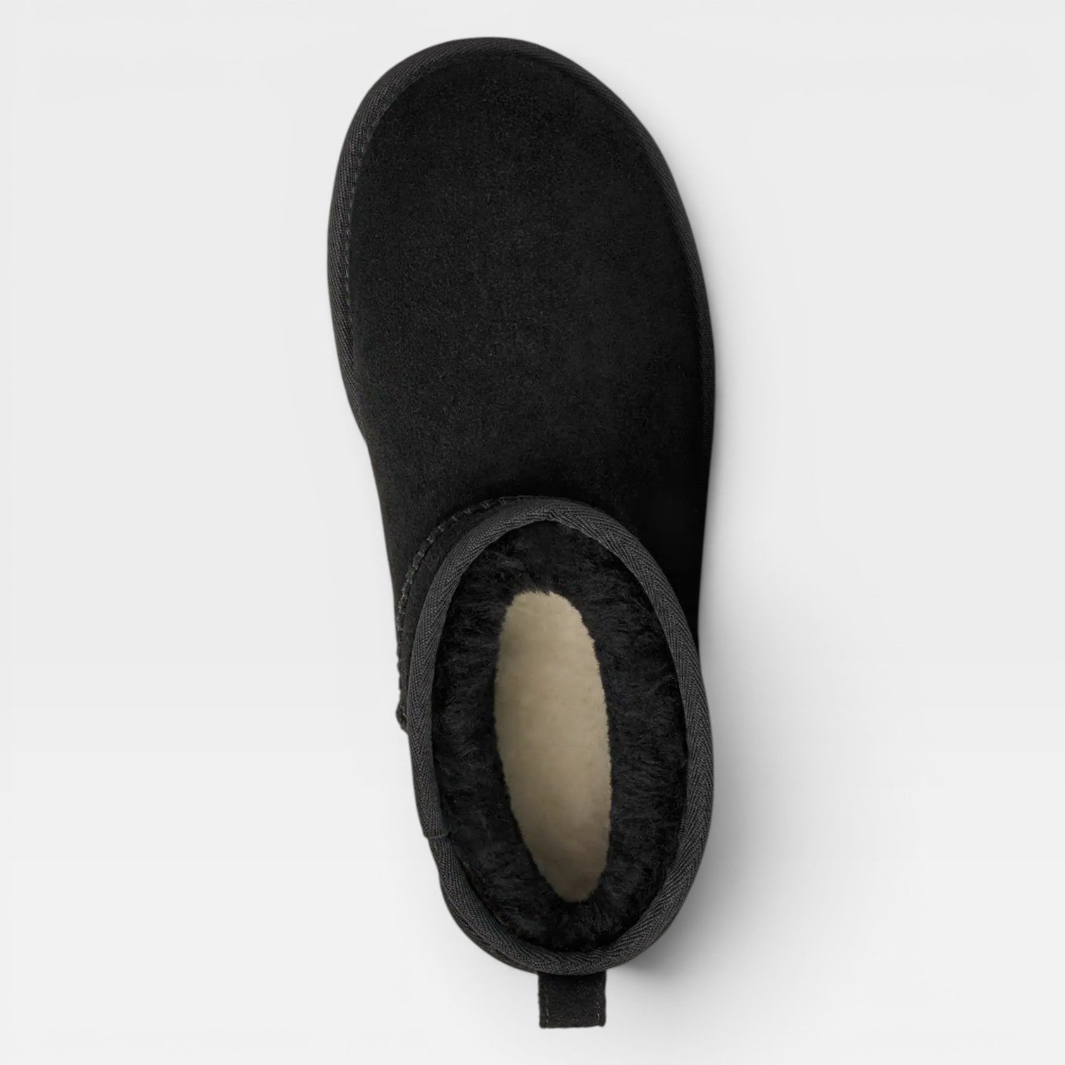 Cowhide Suede Mini Boots, Lifted Sheepskin Platform