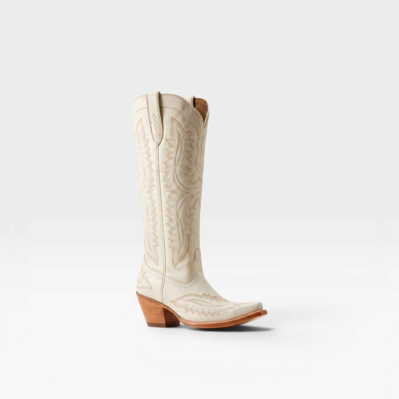 Tall Cowboy Boots, Embroidered Knee High Western Heel