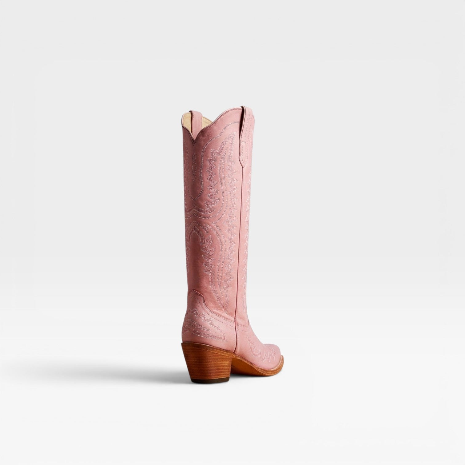 Tall Cowboy Boots, Embroidered Knee High Western Heel
