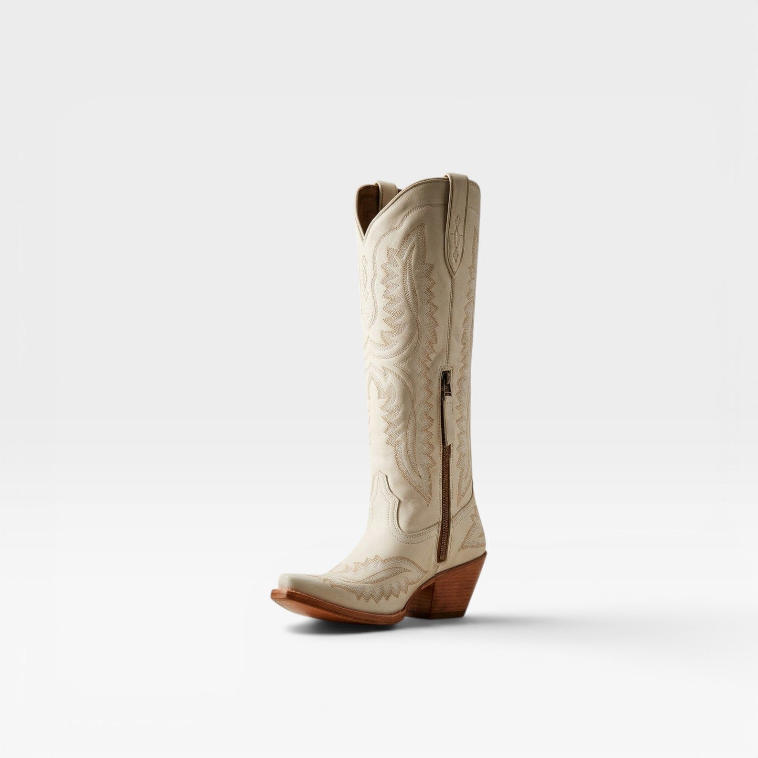 Tall Cowboy Boots, Embroidered Knee High Western Heel