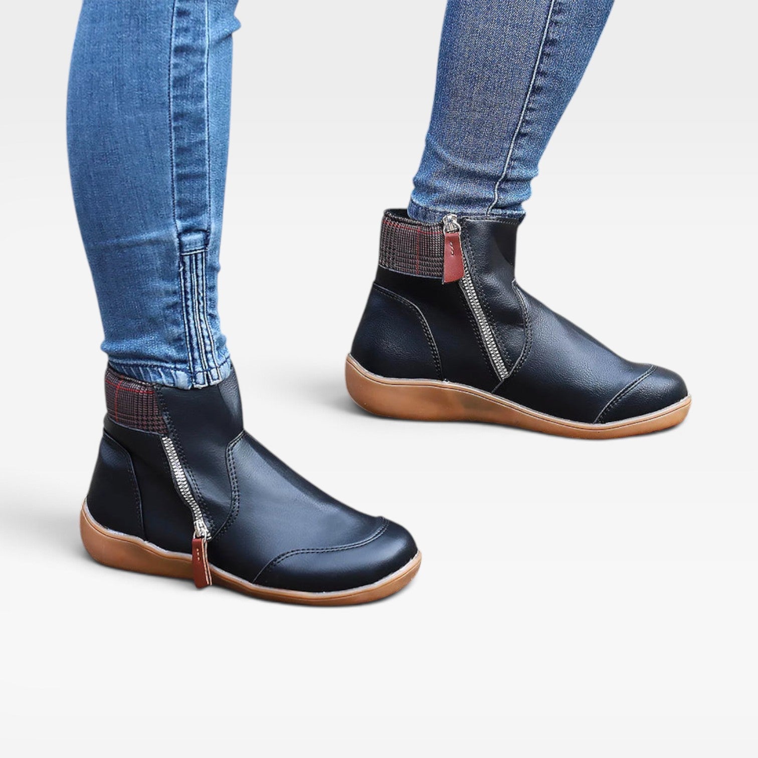 Waterproof Ankle Boots, Cushioned Insole Side Zip Comfort