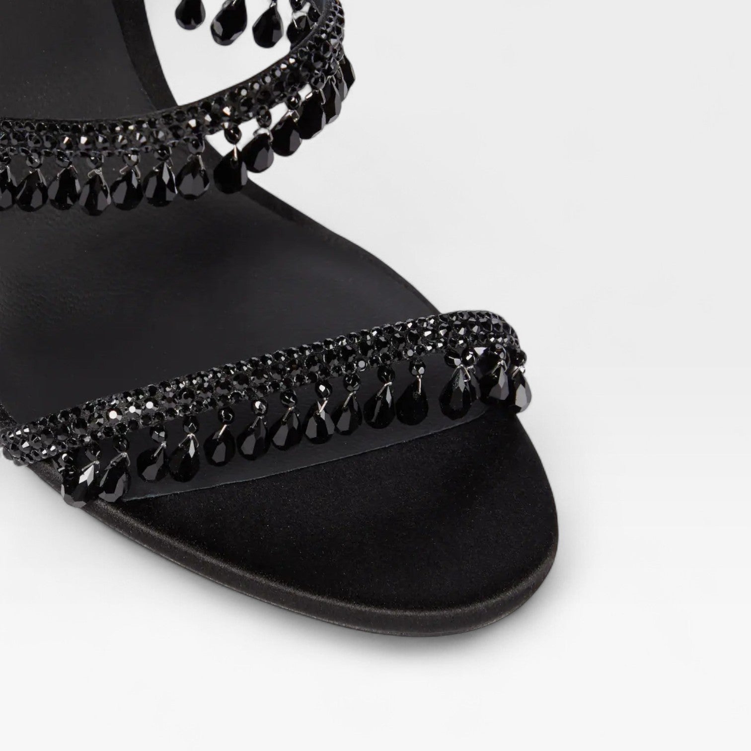 Crystal Strappy Heeled Sandals, Hand Sewn Party Shoes