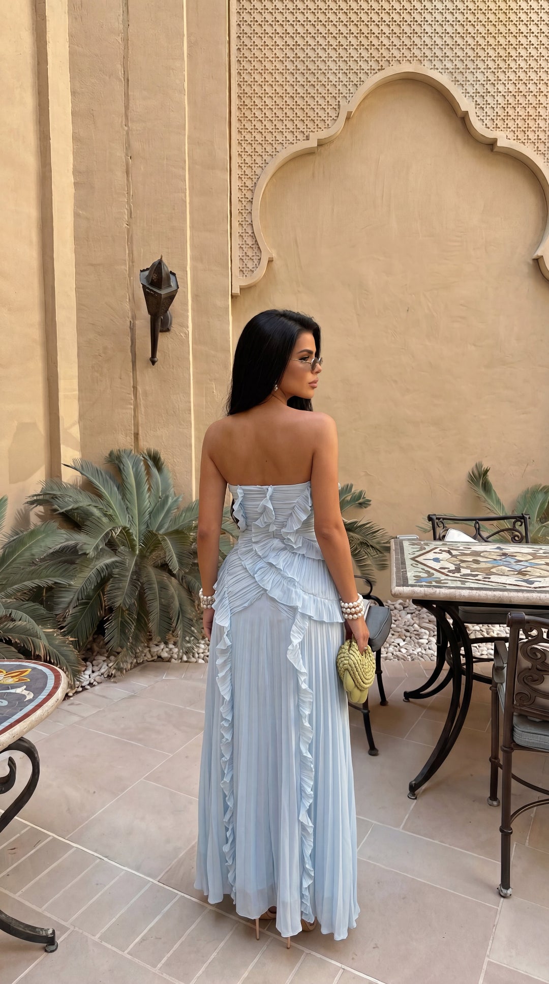 Scarlett Ruffled Bustier Maxi Dress