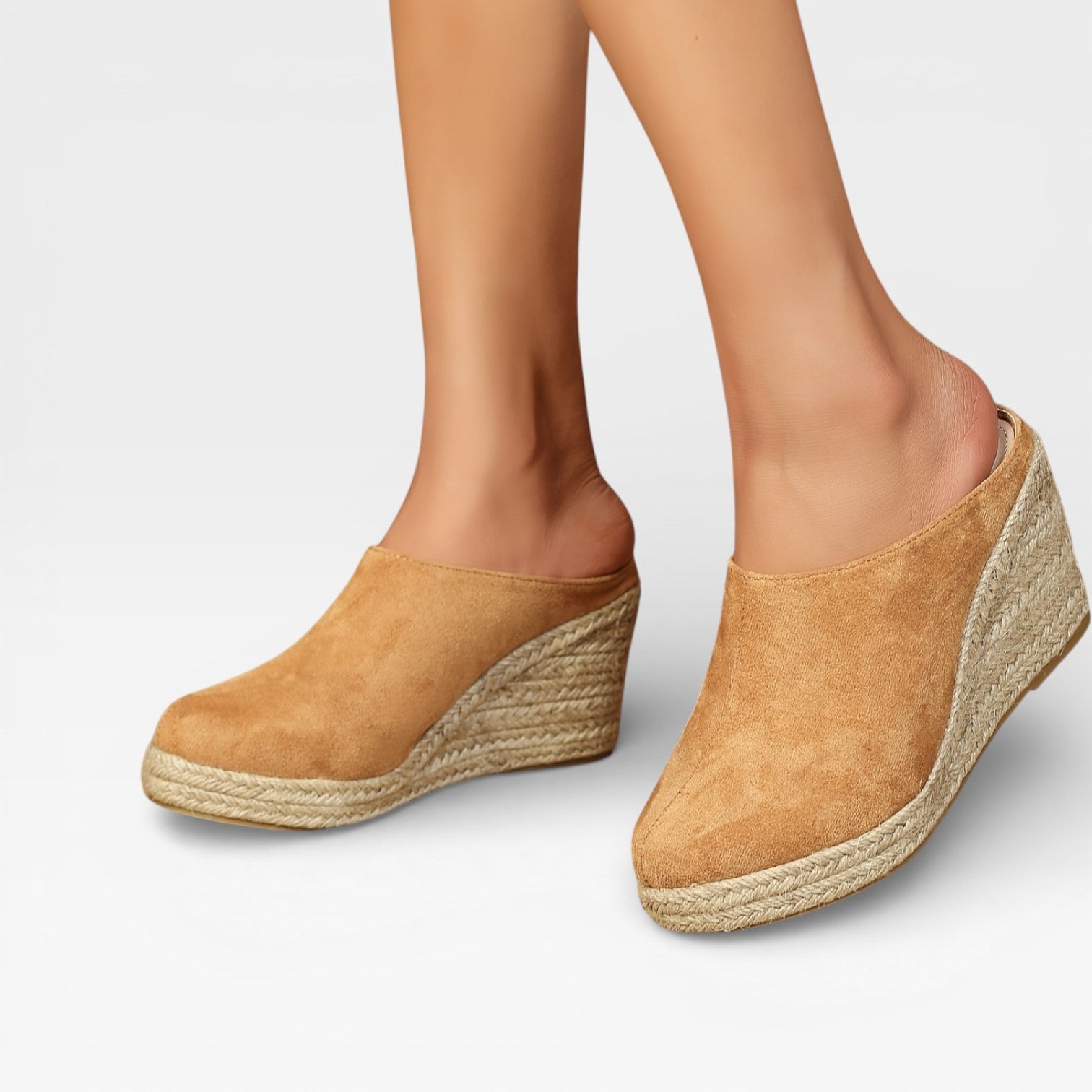 Velvet Wedge Espadrilles, Rope Sole Summer Sandals