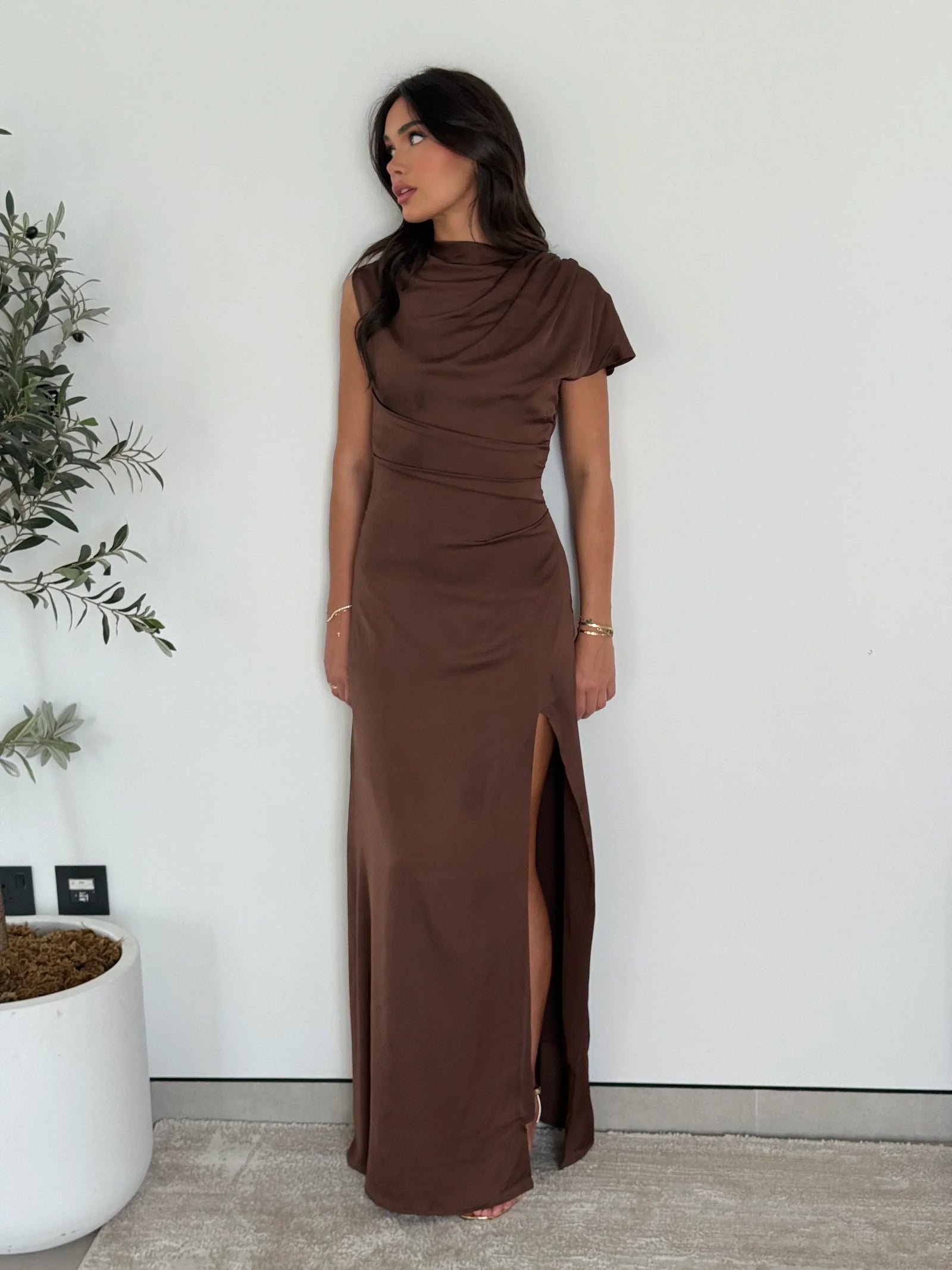 Athena Satin Maxi Dress