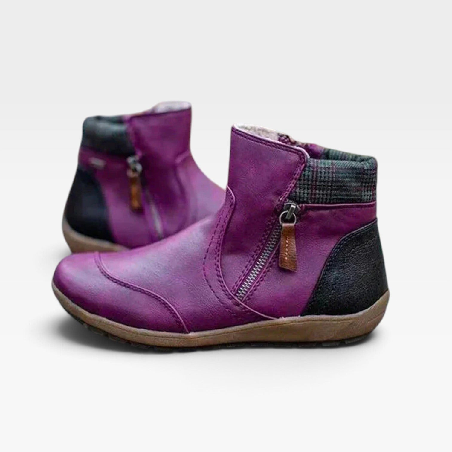 Waterproof Ankle Boots, Cushioned Insole Side Zip Comfort