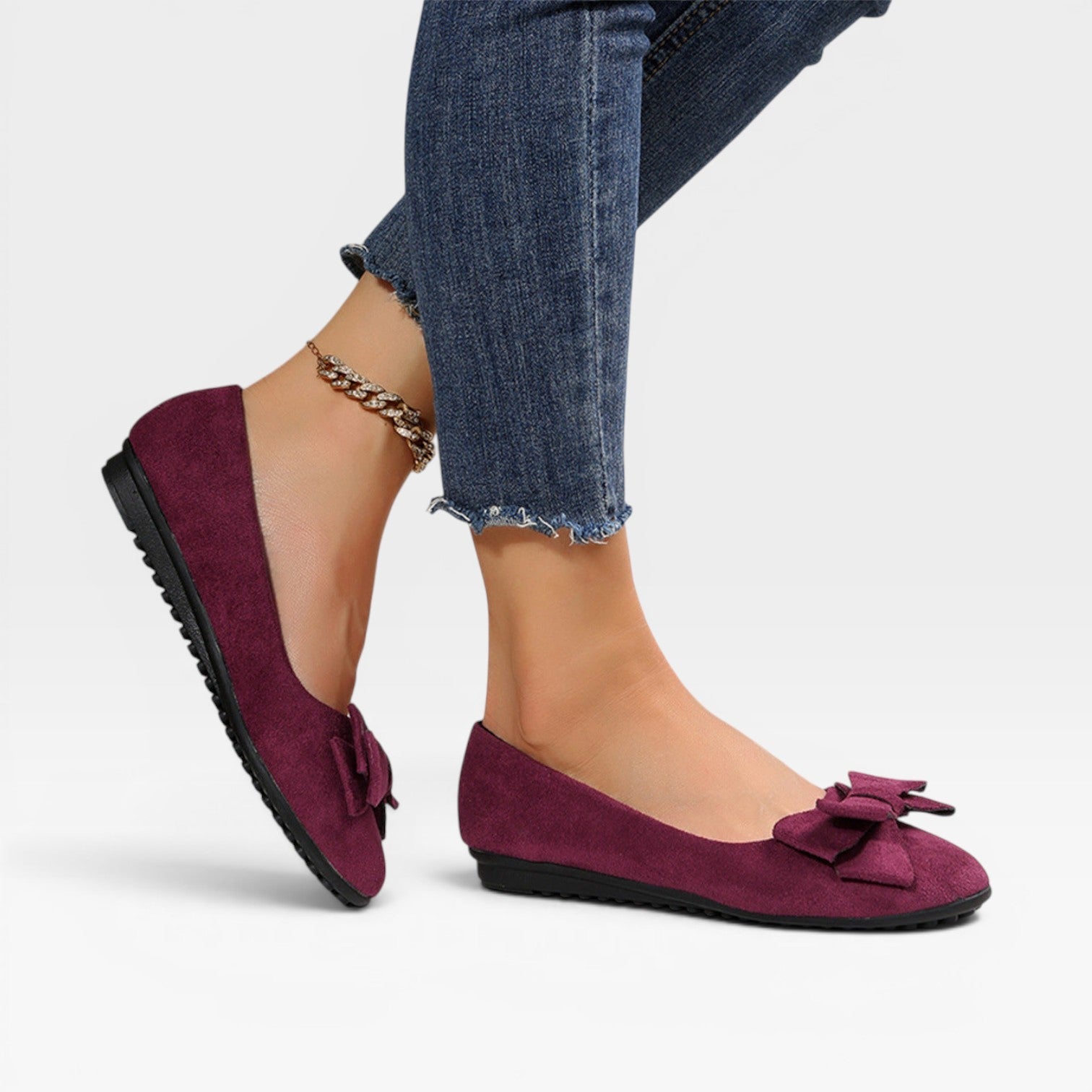 Bow Ballet Flats, Soft Slip On Shoes for Everyday Wear