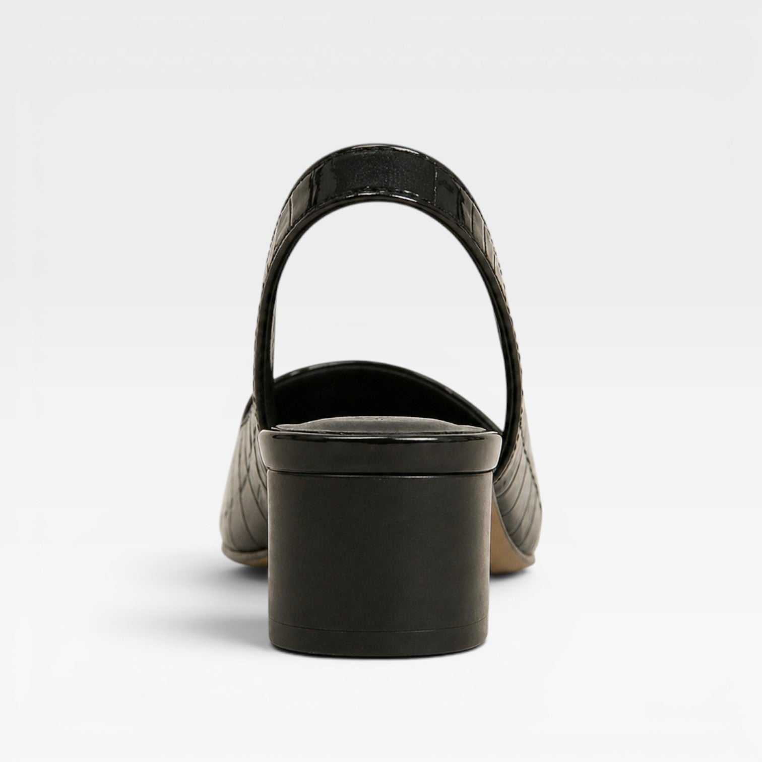 Slingback Block Heel Pumps, Pointed Toe Office Heels