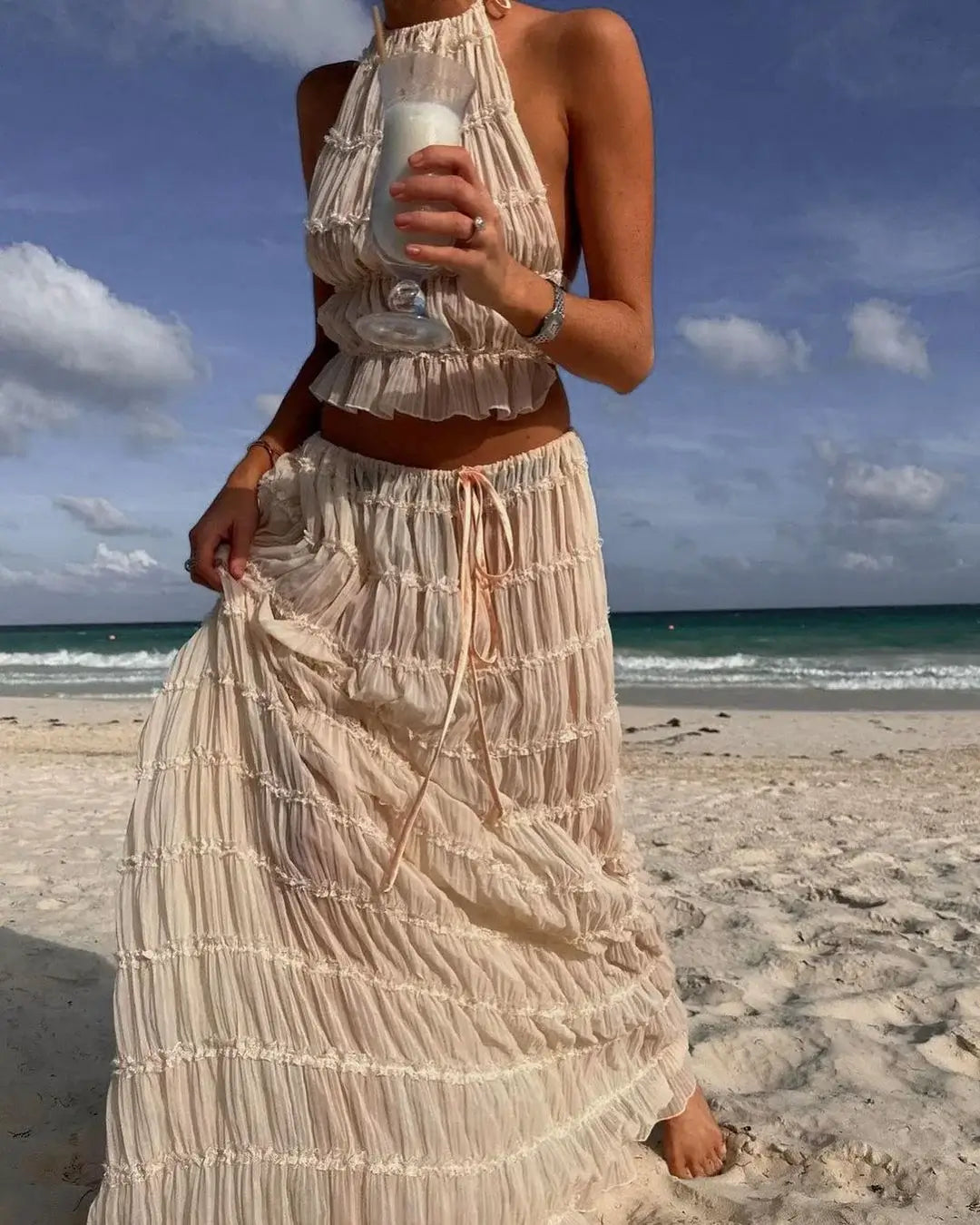 Natalie Ruffled Set