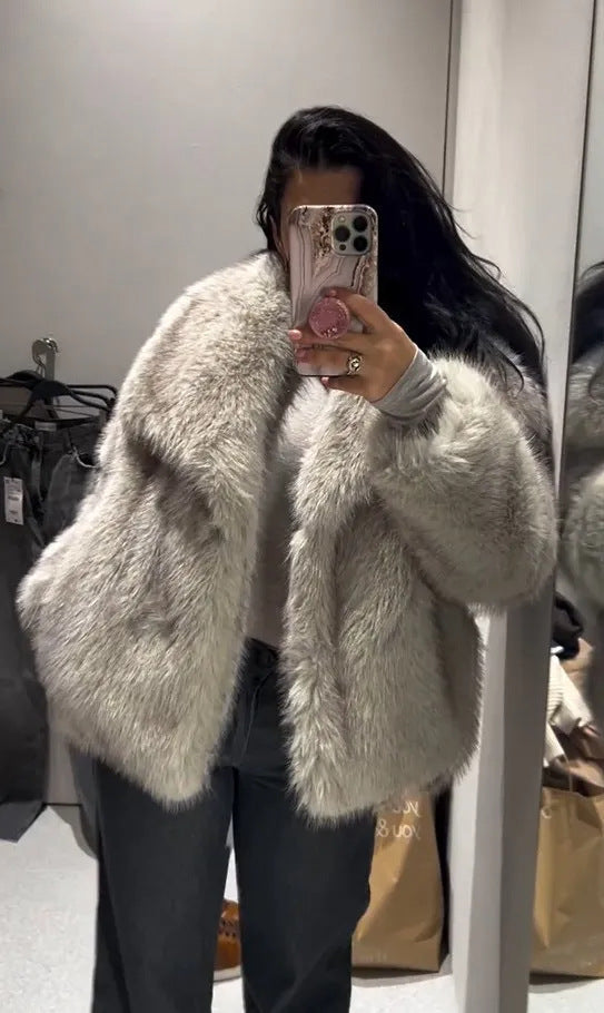 Violet Faux Fur Jacket