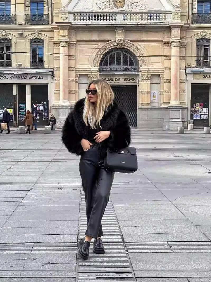 Violet Faux Fur Jacket