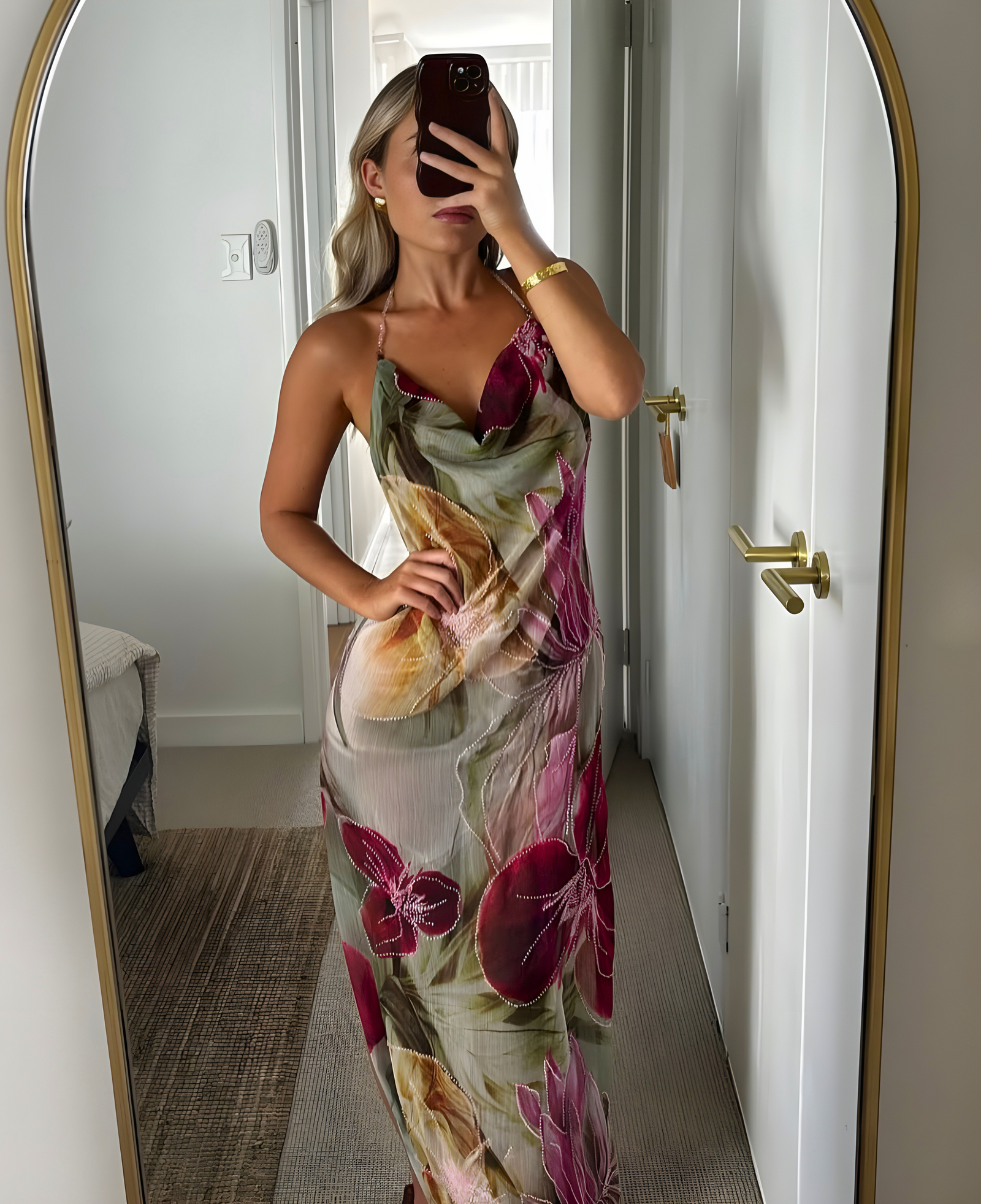 Elise Cowl Neck Maxi Dress
