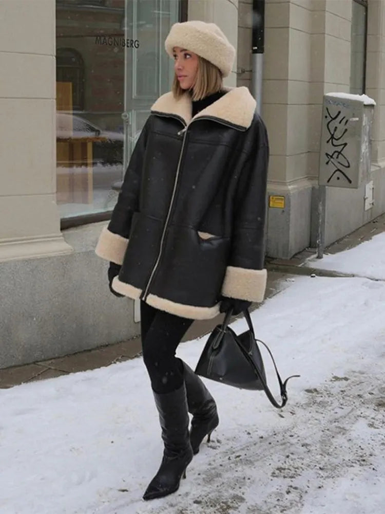 Olivia Oversized Shearling Jacket