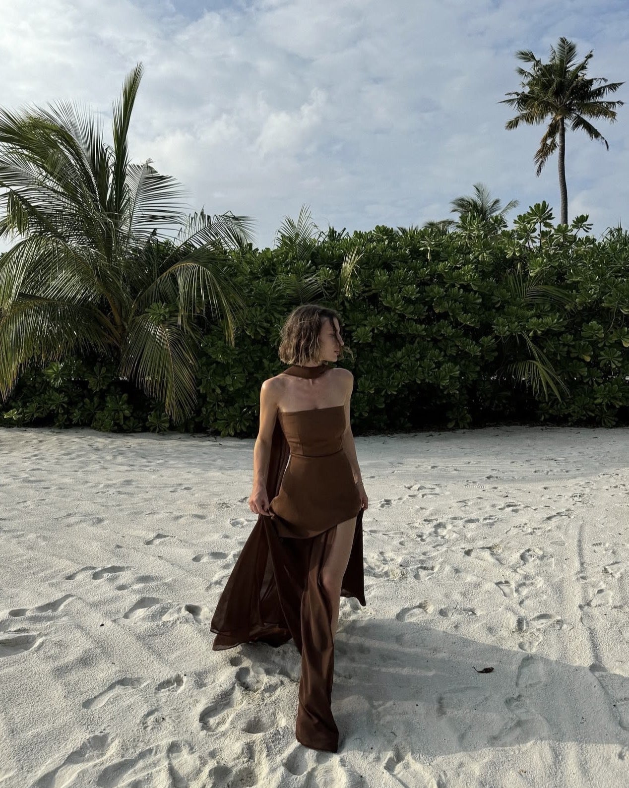 Cora Asymmetric Maxi Dress