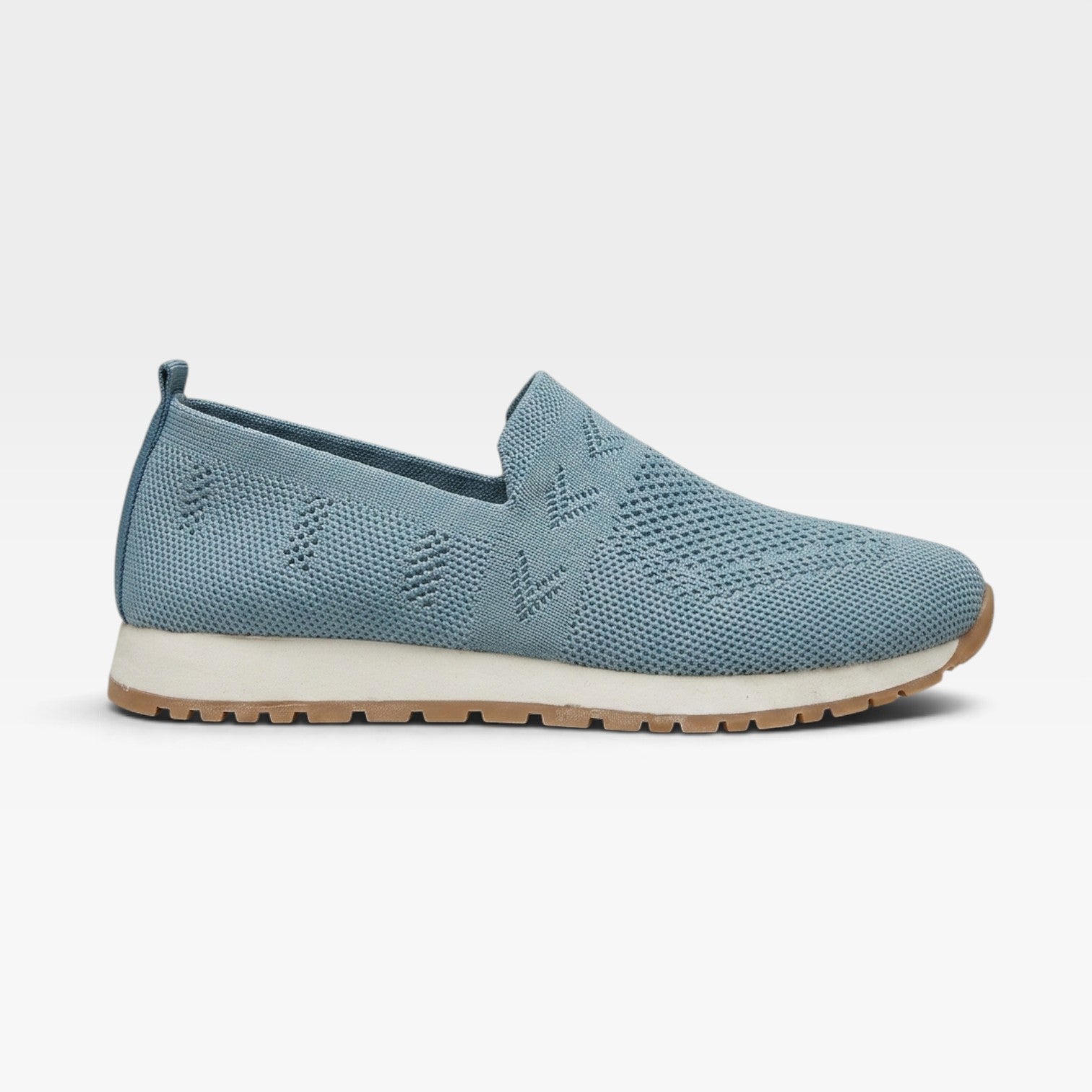 Knit Slip On Sneakers, Breathable Mesh Cushioned Sole