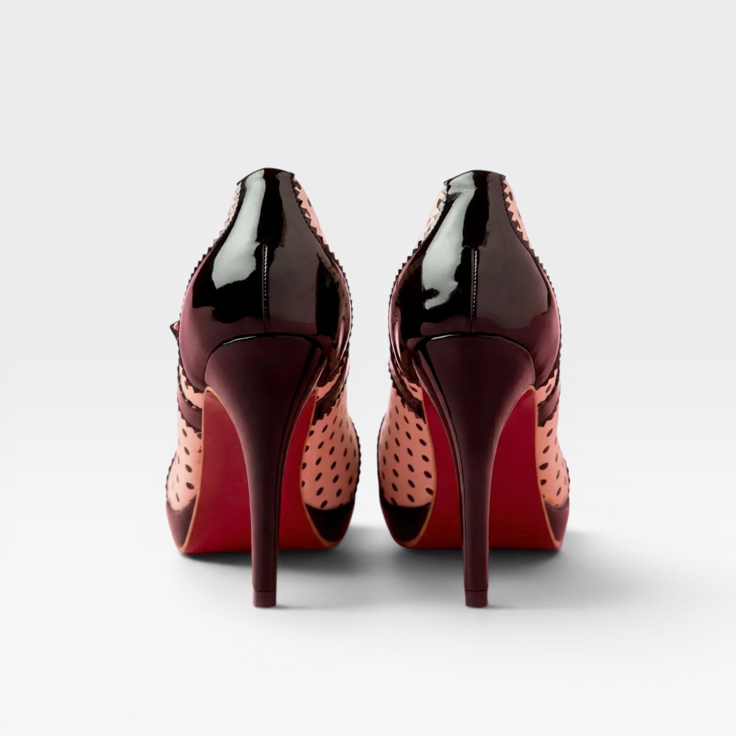 Polka Dot Mary Jane Pumps, Retro Patent Platform Heels