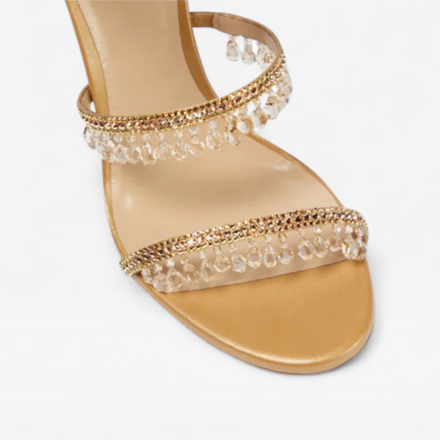 Crystal Strappy Heeled Sandals, Hand Sewn Party Shoes
