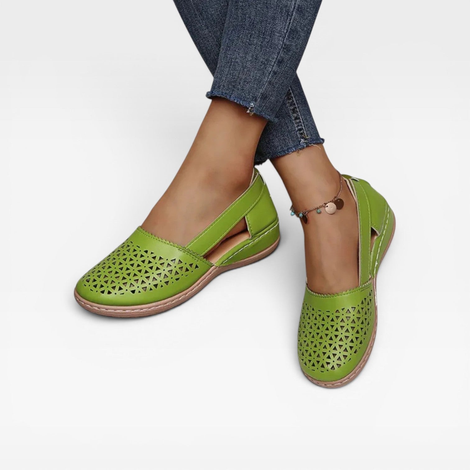 Cutout Wedge Sandals, Closed Toe Elastic Slingback Shoes