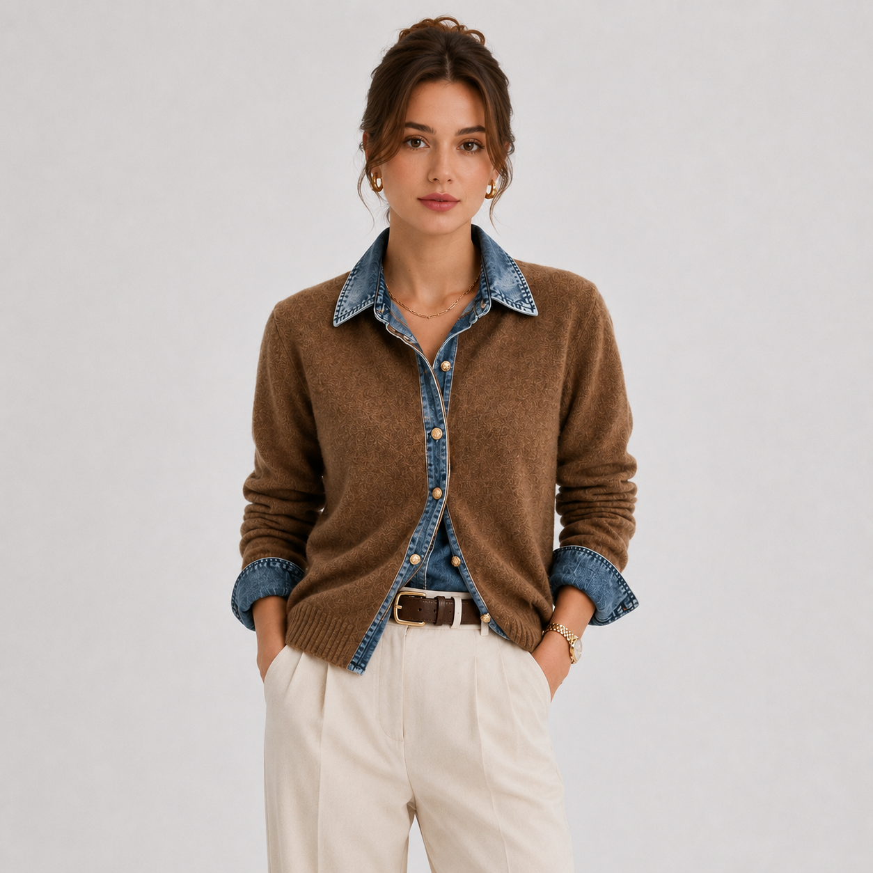 Classic Denim Jacket, Button Front Lightweight Layer