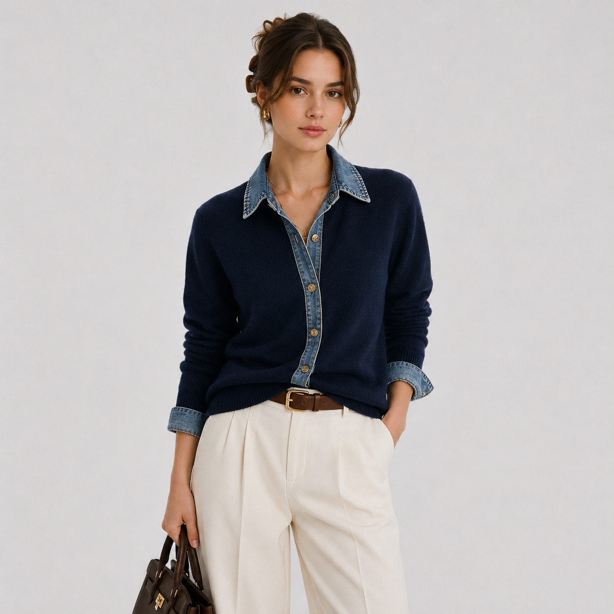 Classic Denim Jacket, Button Front Lightweight Layer