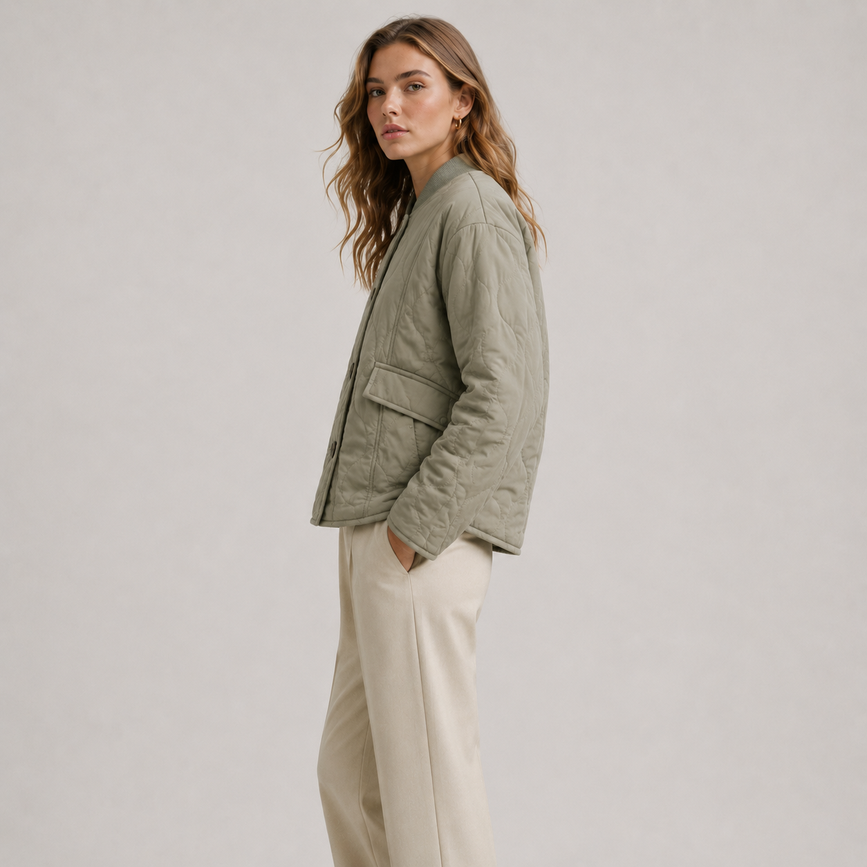 Loose Fit Button Front Coat, Warm Long Sleeve Jacket
