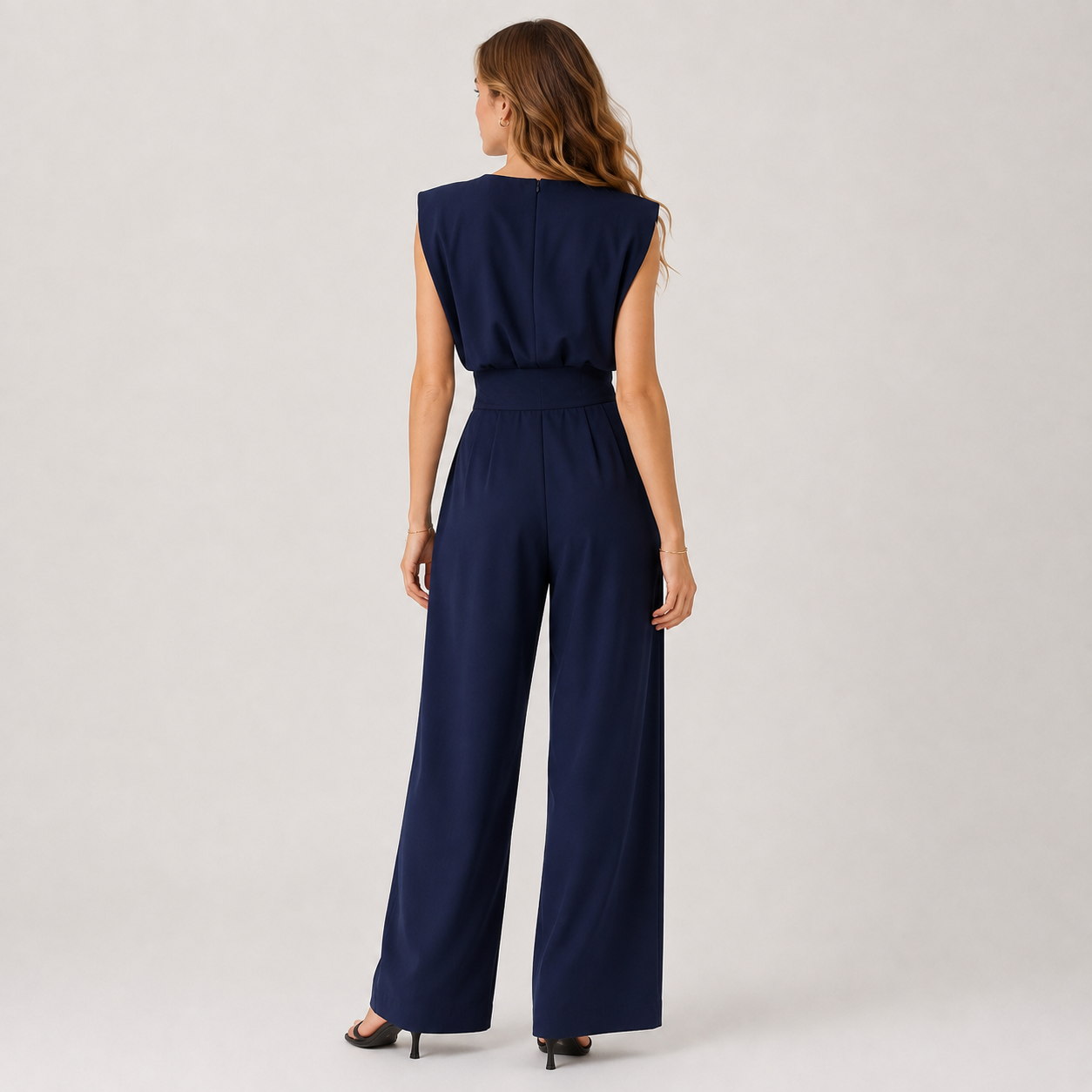 Sleeveless Wide Leg Jumpsuit, Five Colour One Piece