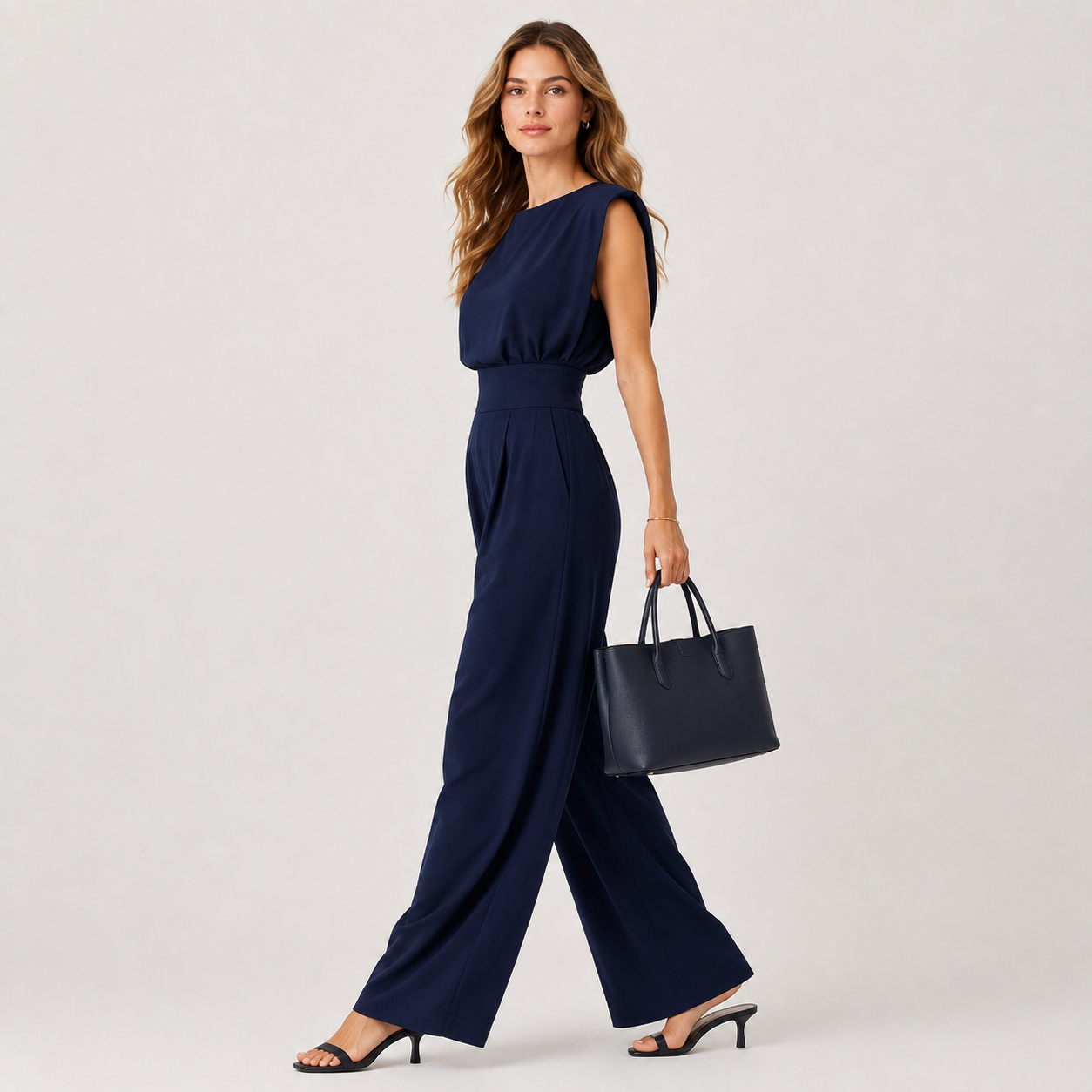 Sleeveless Wide Leg Jumpsuit, Five Colour One Piece