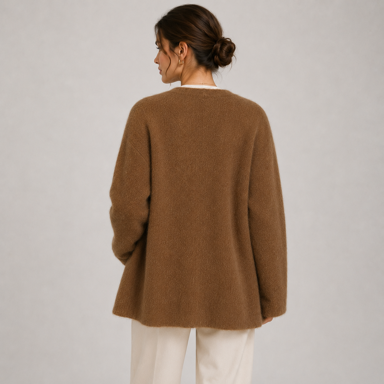 Button Front Knit Cardigan, Soft Relaxed Warm Layer