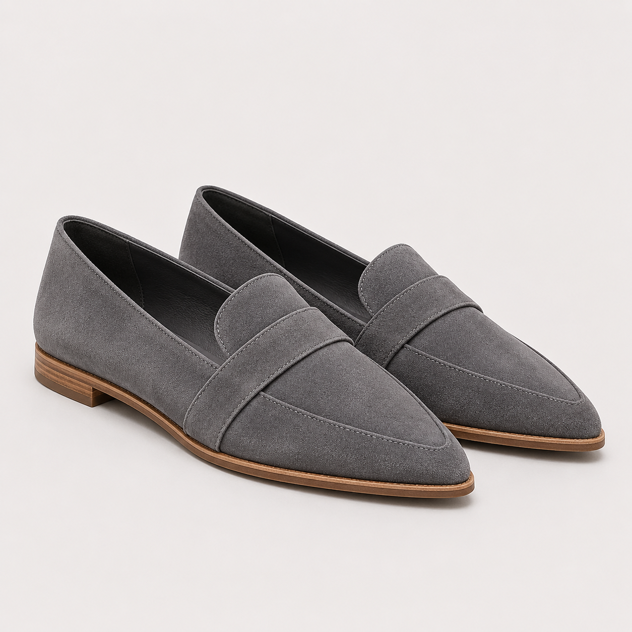 Pointed Toe Loafers, Heritage Slip-On Office Shoes