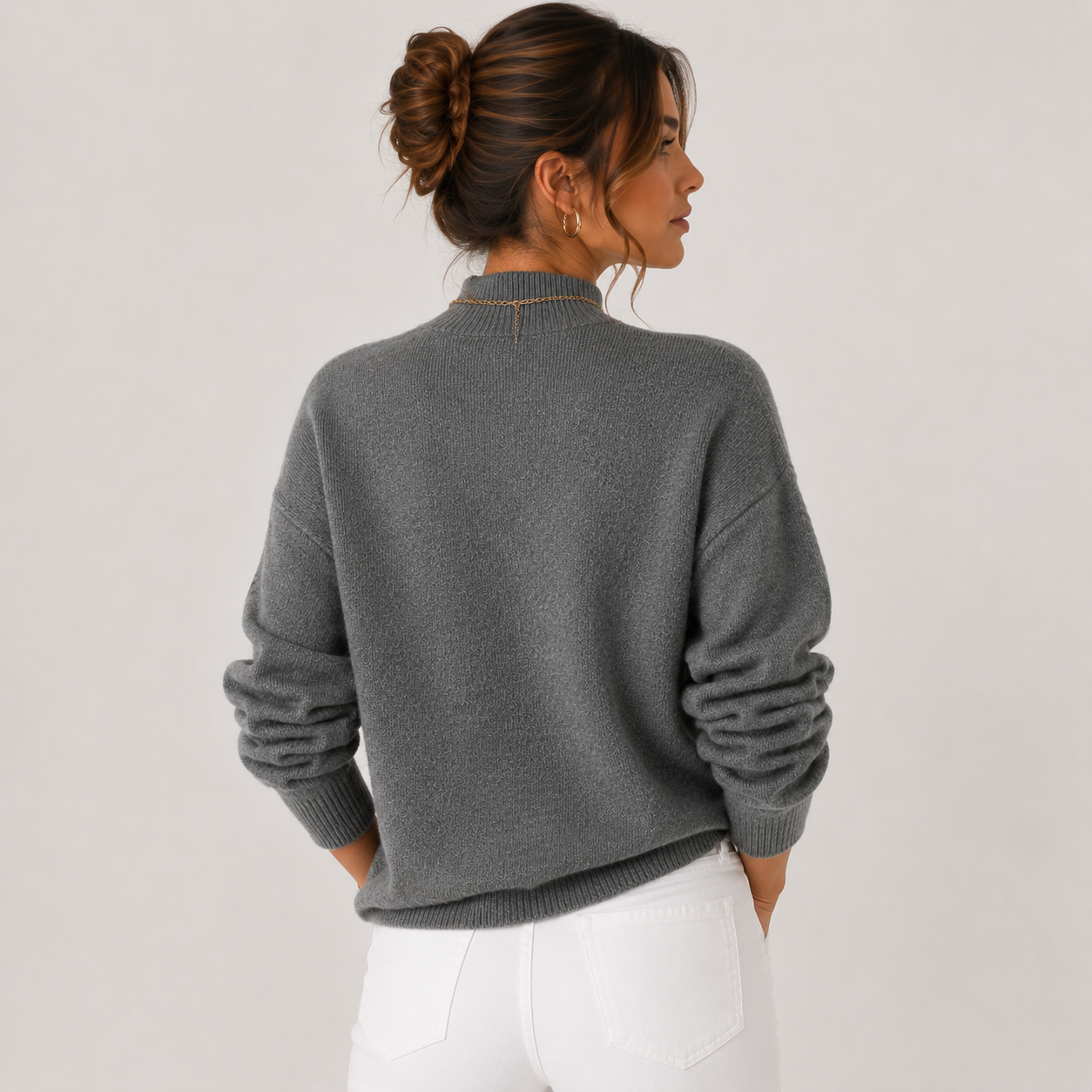 Soft Knit Turtleneck Pullover, Cozy Winter Layering Top