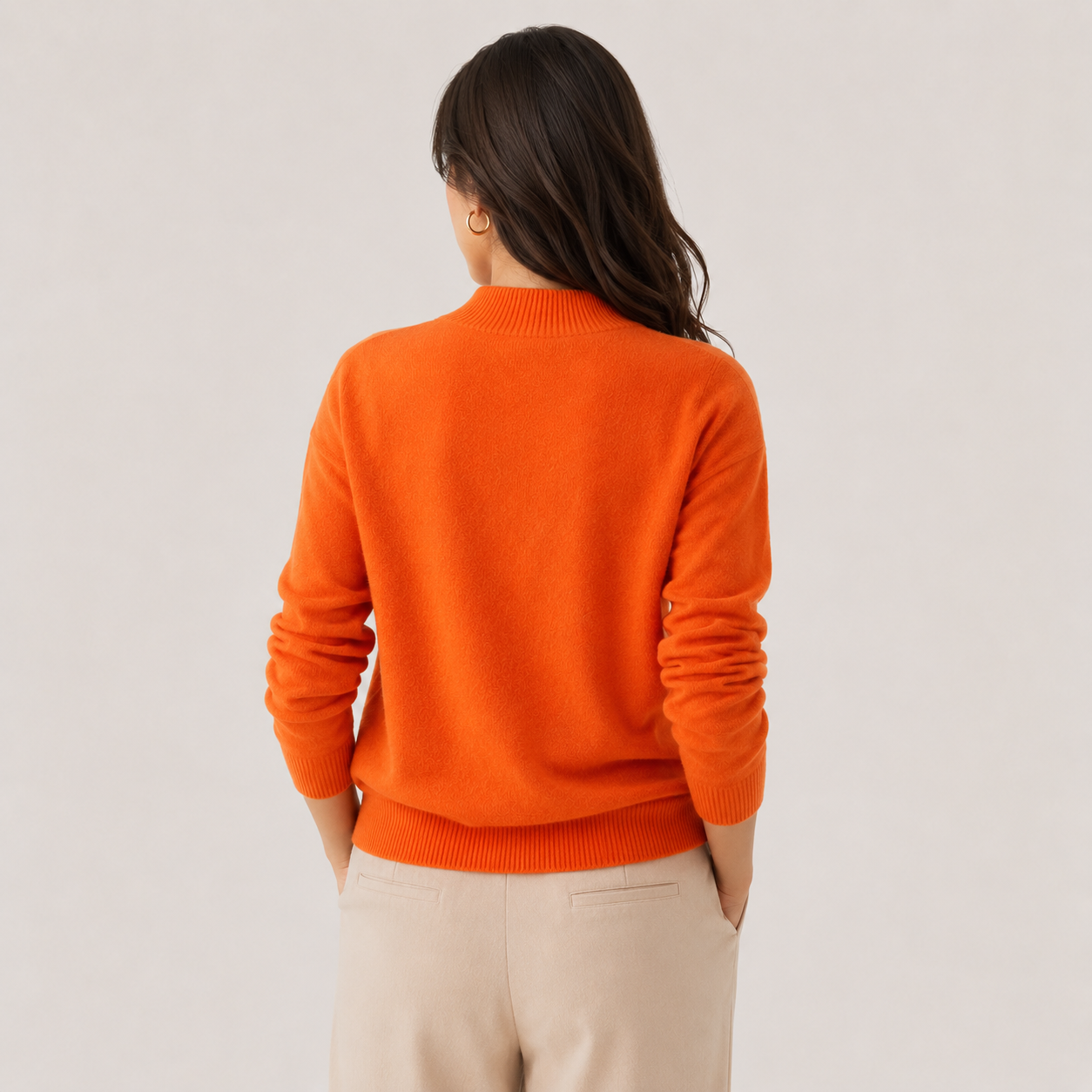 Cashmere Feel Knit Sweater, Lightweight Classic Fit