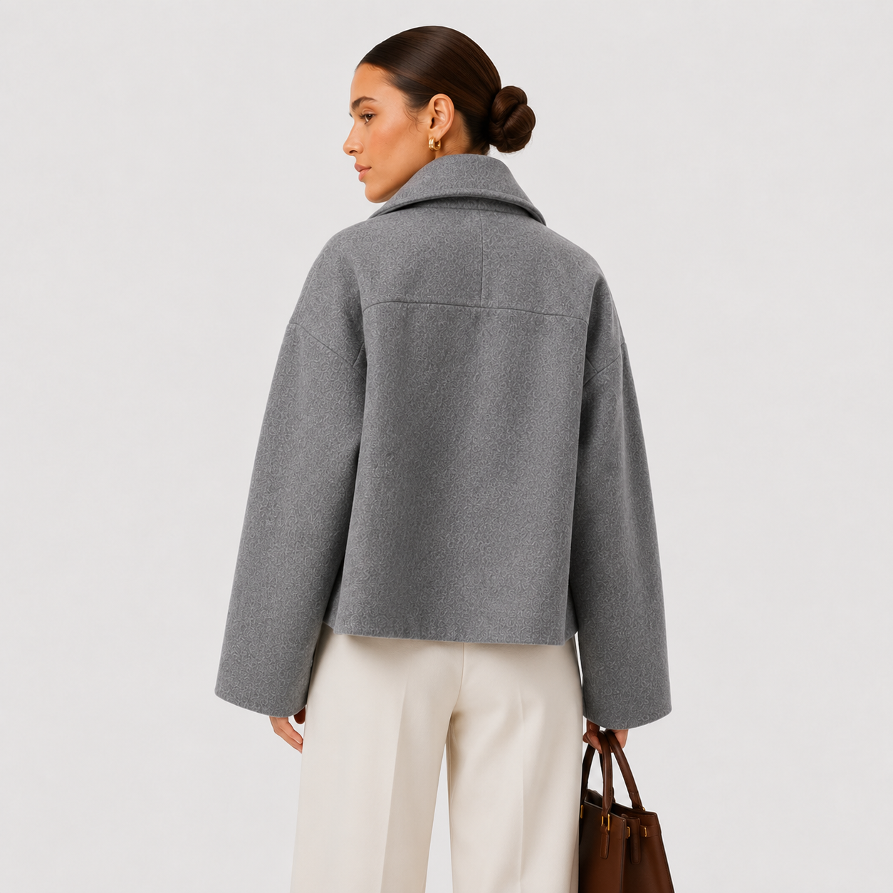 Double Breasted Jacket, Relaxed Fit Warm Outerwear