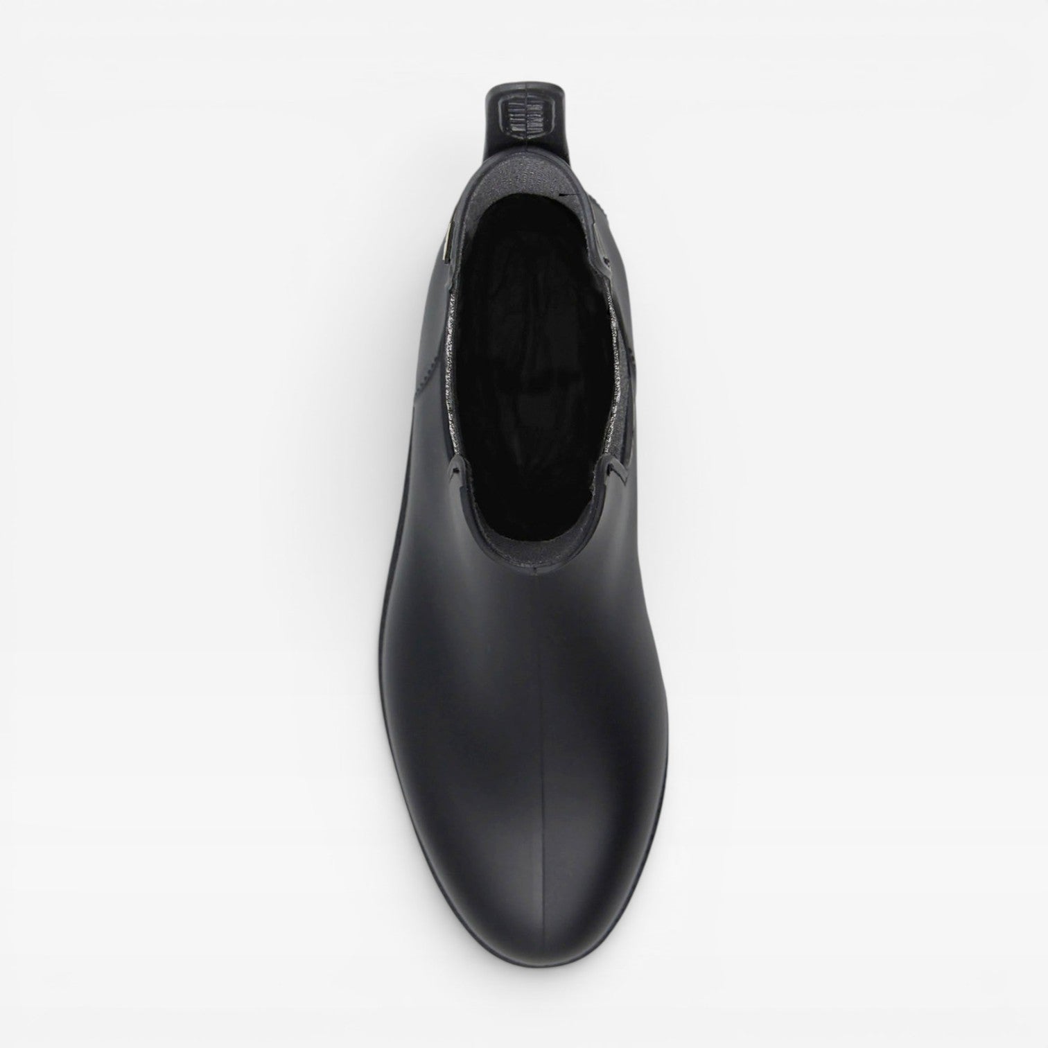 Waterproof Chelsea Rain Boots, Glossy Block Heel Style