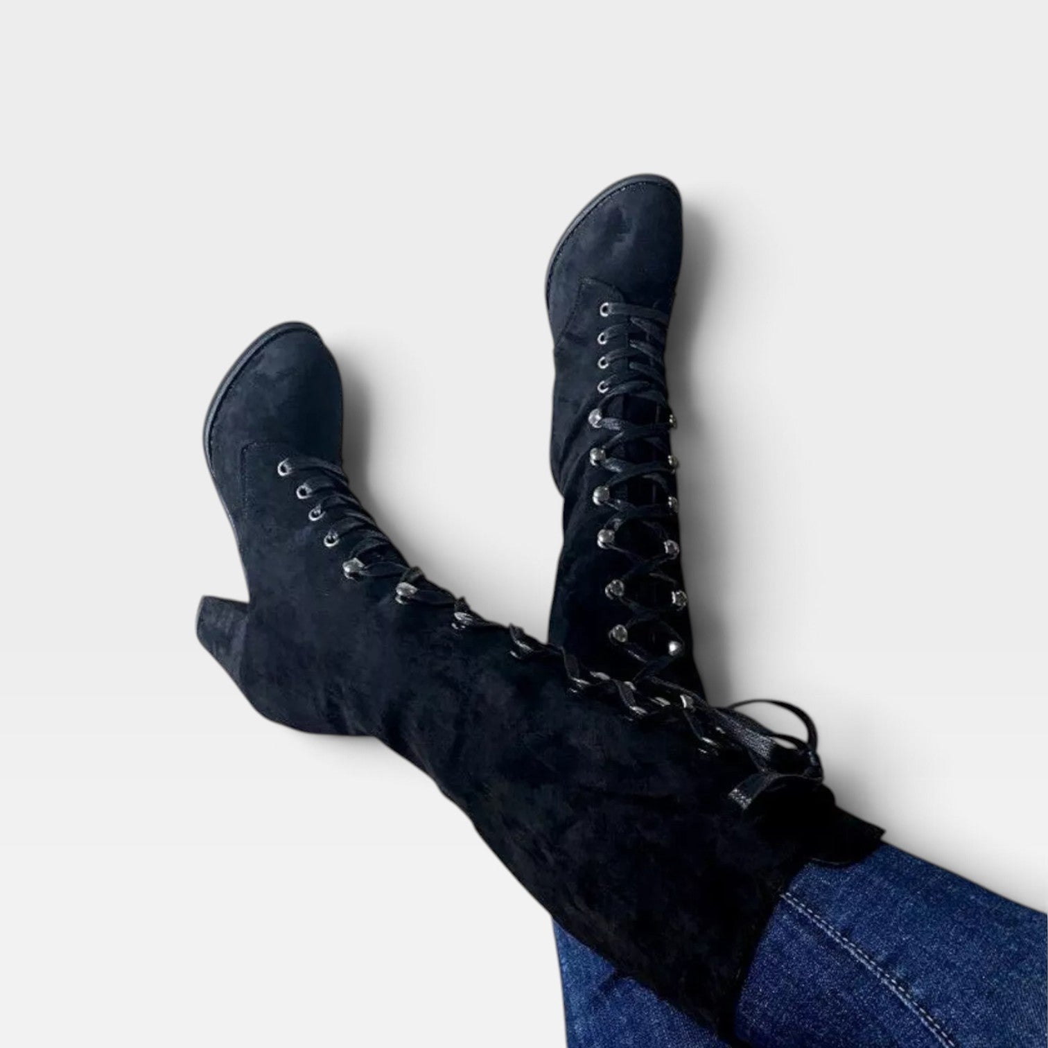 Lace Up Block Heel Ankle Boots, Versatile Day to Night