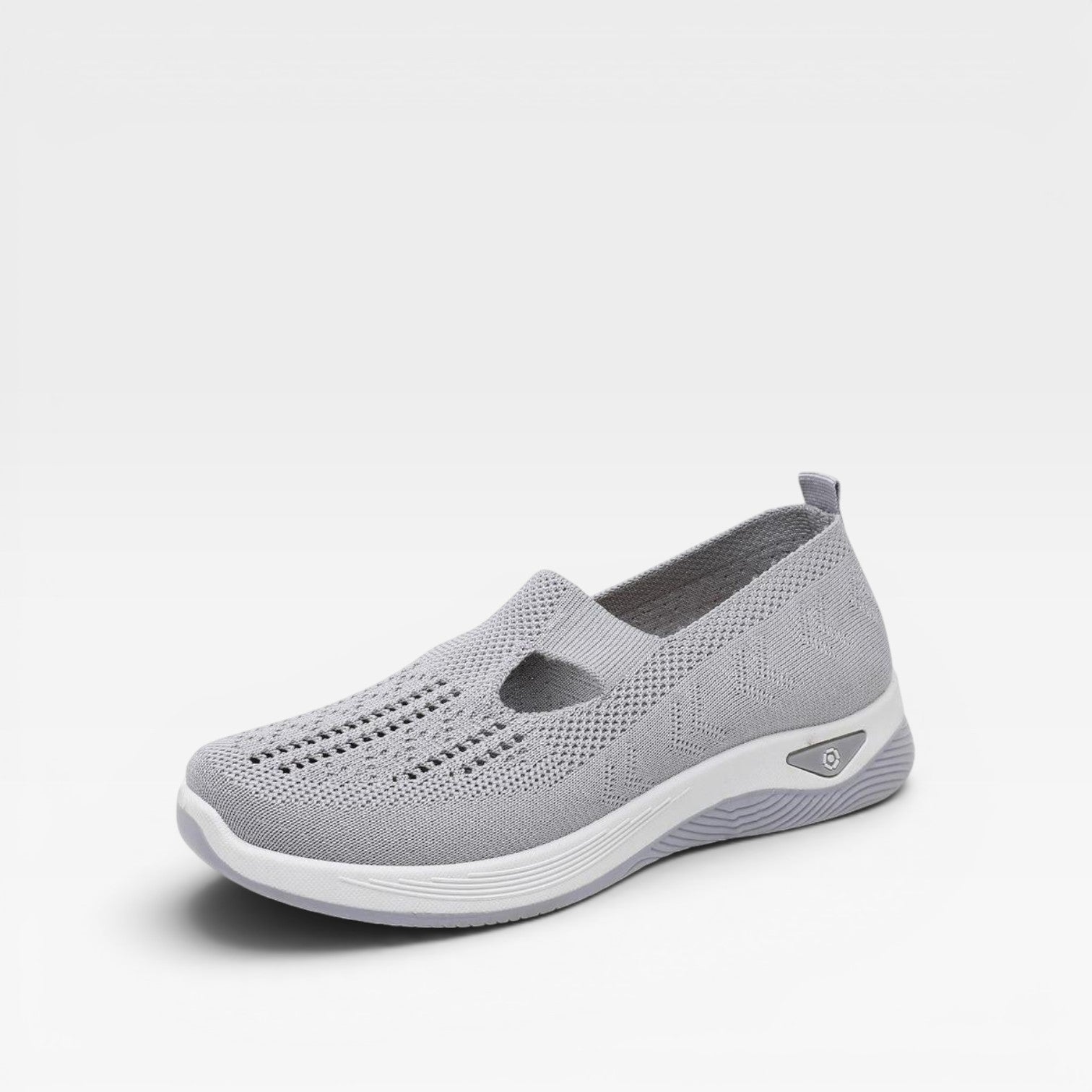 Arch Support Slip On Trainers, Cushioned Knit Shoes