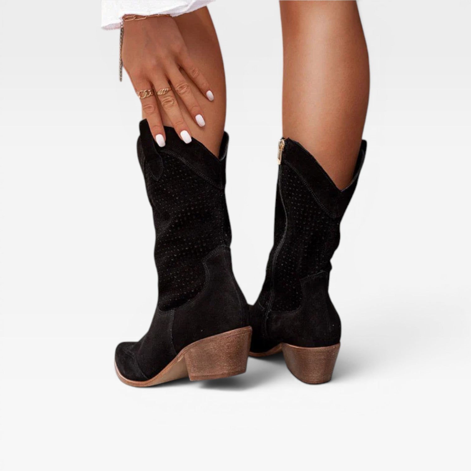 Perforated Western Boots, Breathable Summer Cowboy
