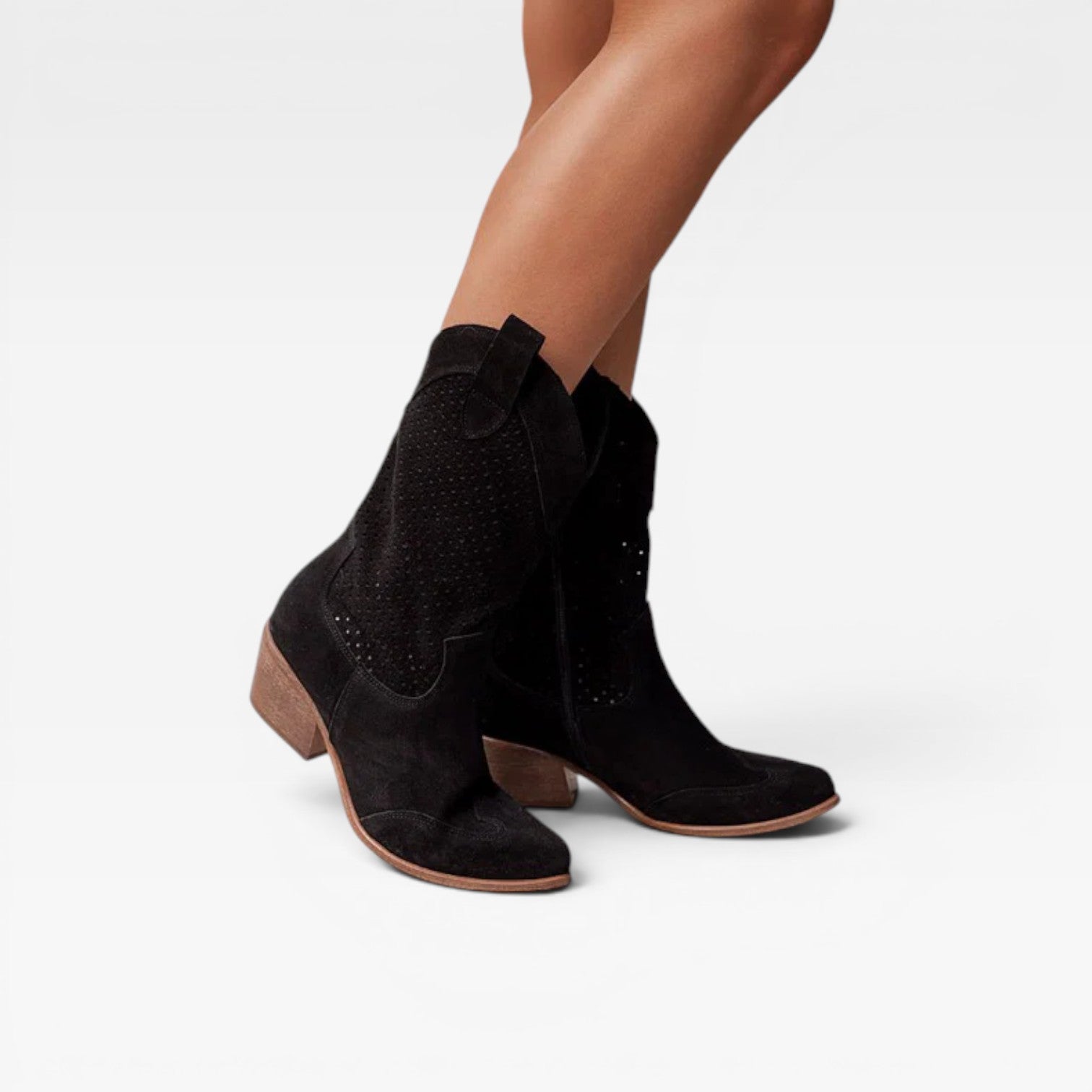 Perforated Western Boots, Breathable Summer Cowboy