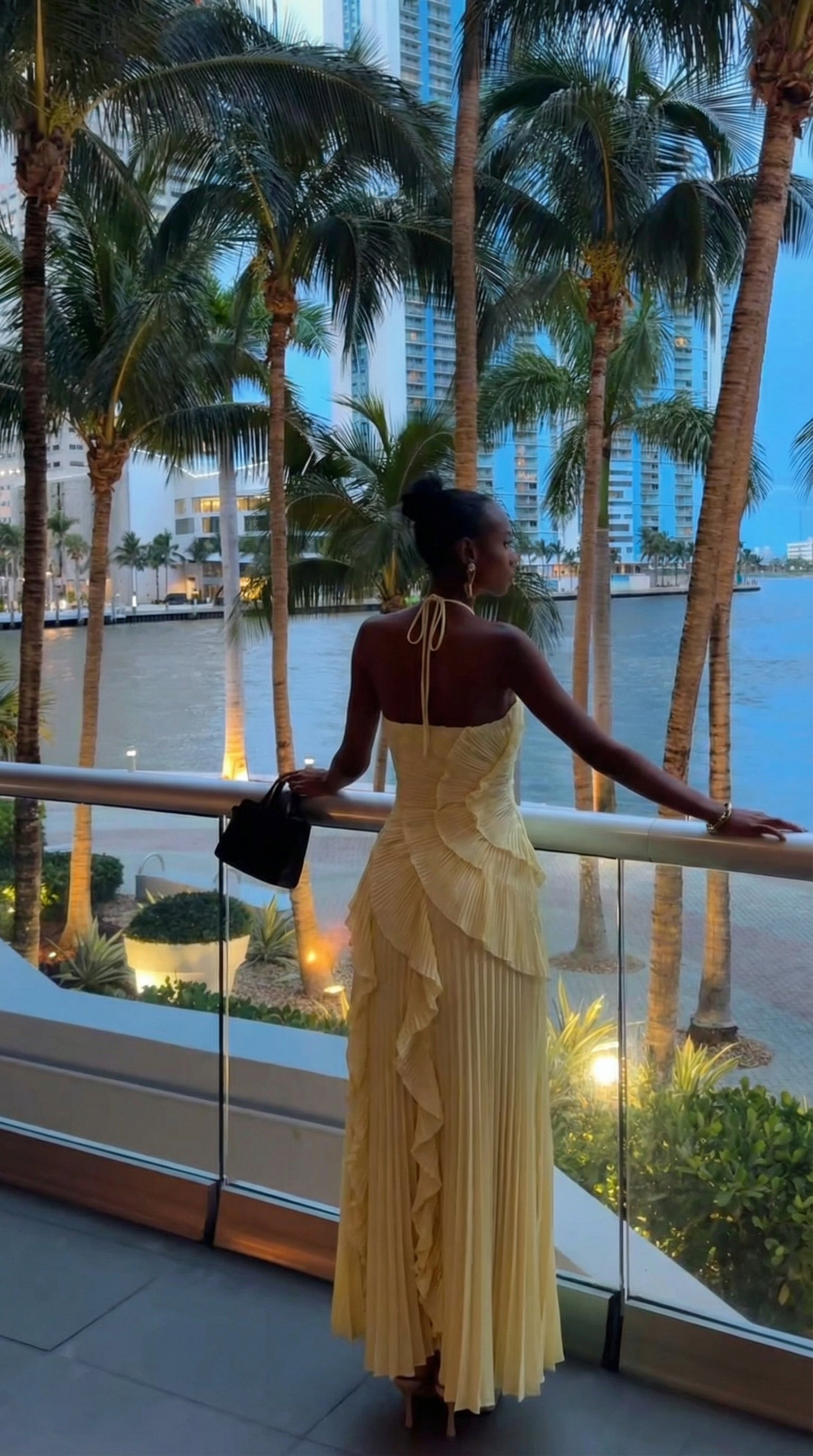 Ivy Halter Ruffled Maxi Dress