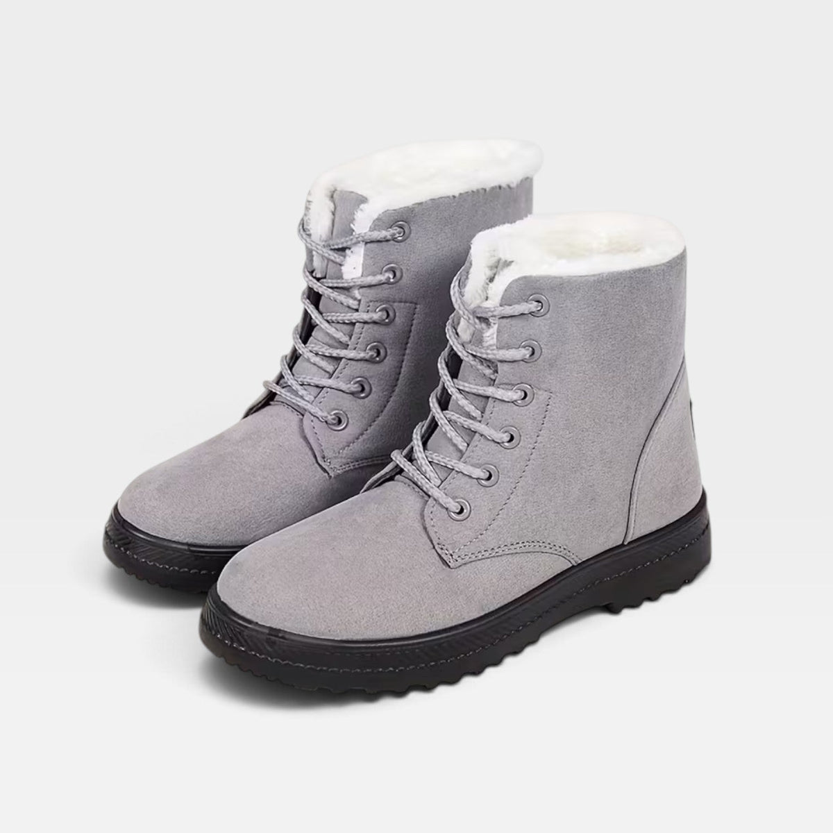 Fleece Lined Ankle Boots, Low Heel Cosy Winter Booties