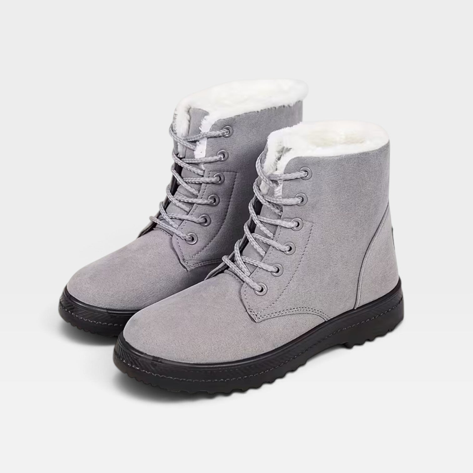 Fleece Lined Ankle Boots, Low Heel Cosy Winter Booties