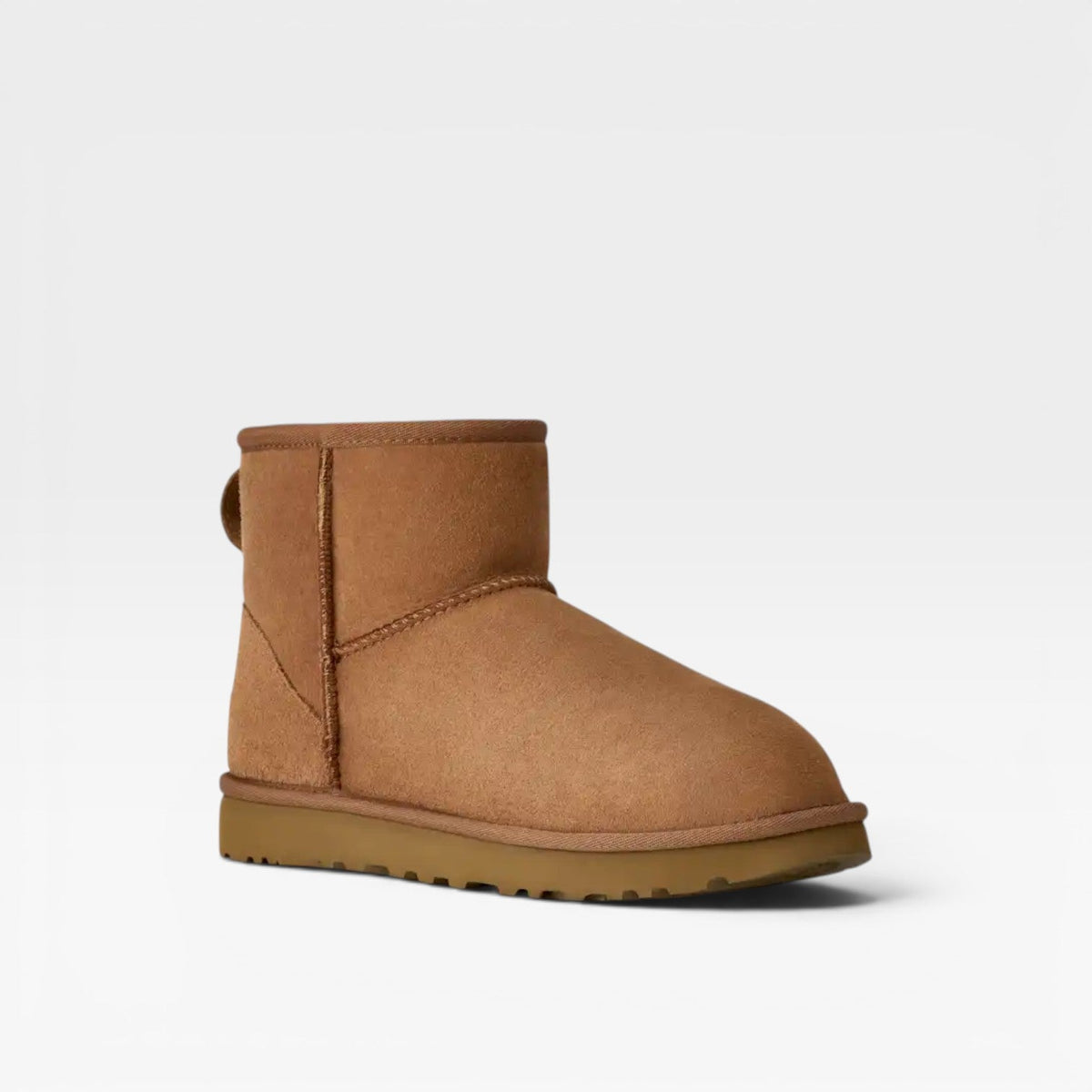 Cowhide Suede Mini Boots, Sheepskin Lined Ankle Fit
