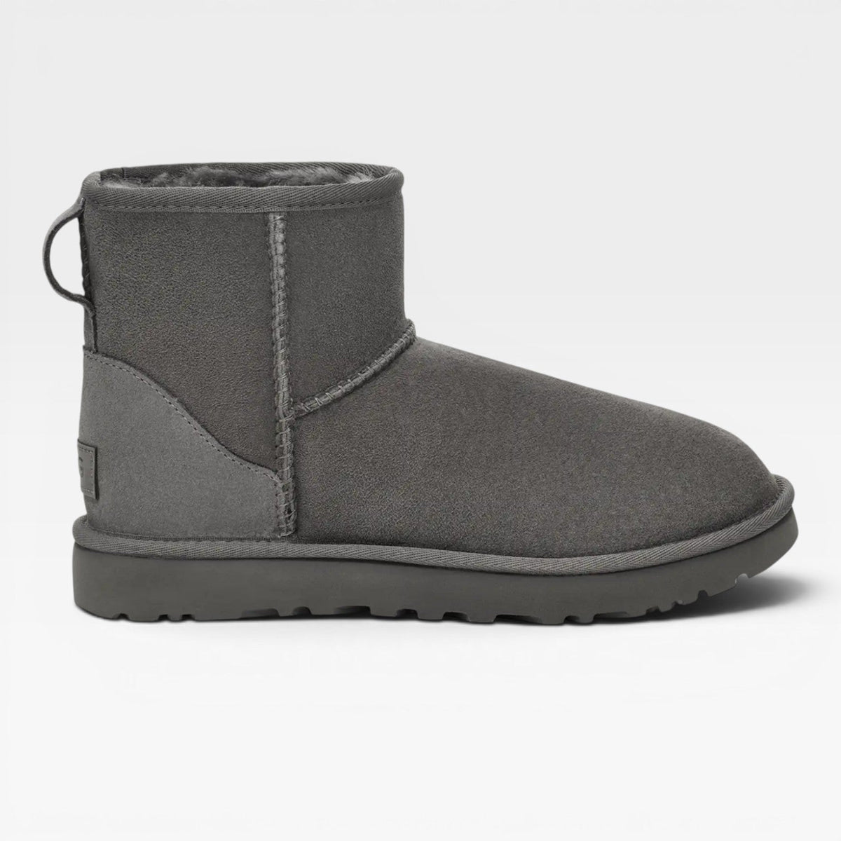 Cowhide Suede Mini Boots, Sheepskin Lined Ankle Fit