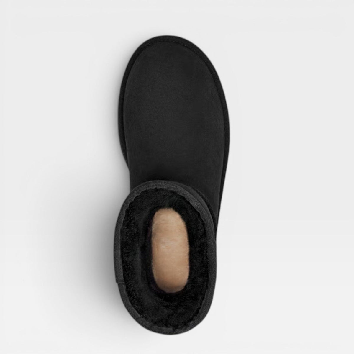 Cowhide Suede Winter Ankle Boots, Sheepskin Lining