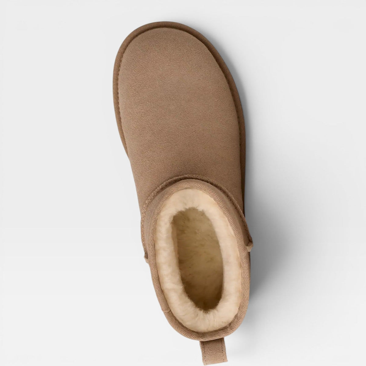 Cowhide Suede Mini Boots, Lifted Sheepskin Platform