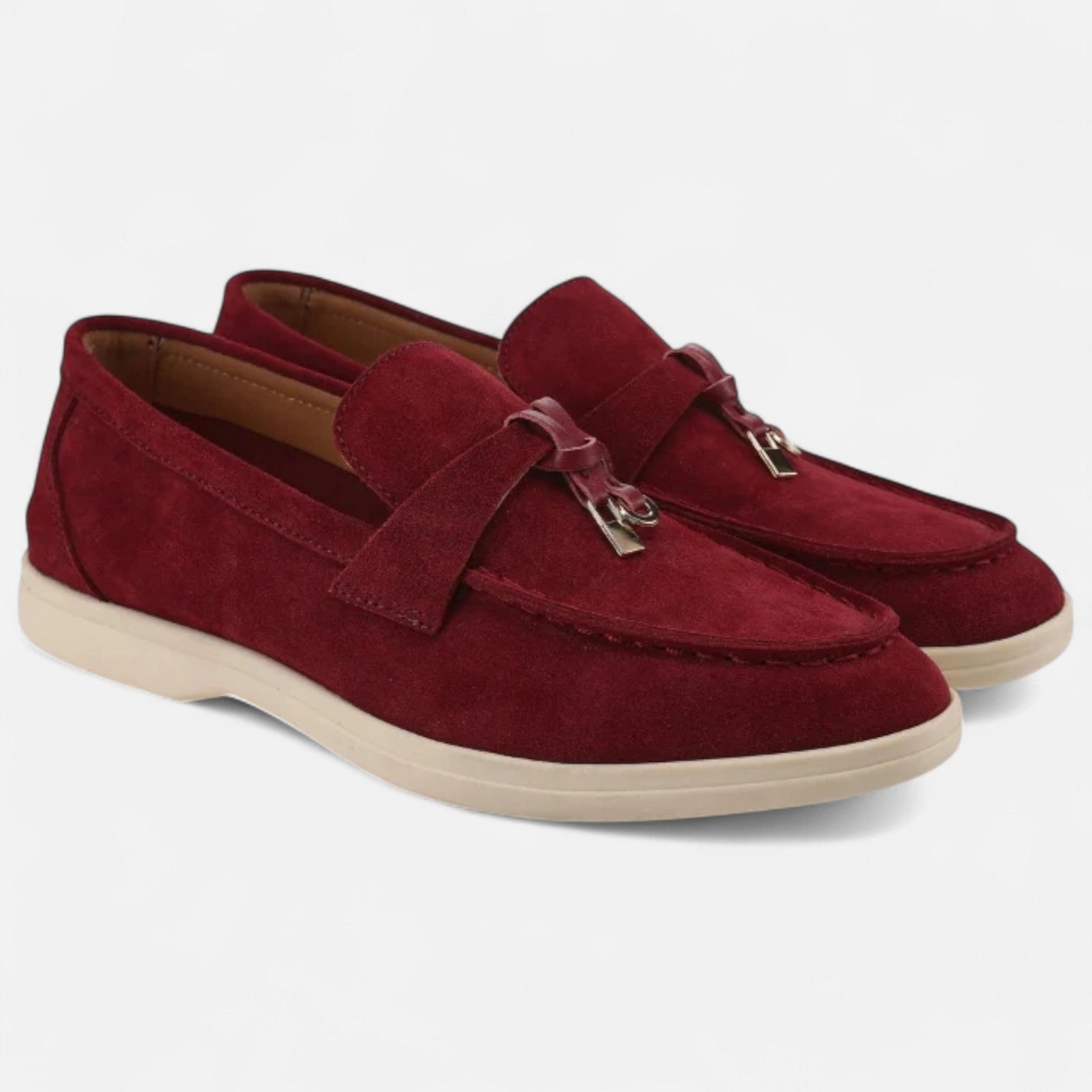 Suede Loafers with Cushioned Insole, Slip-On Shoes