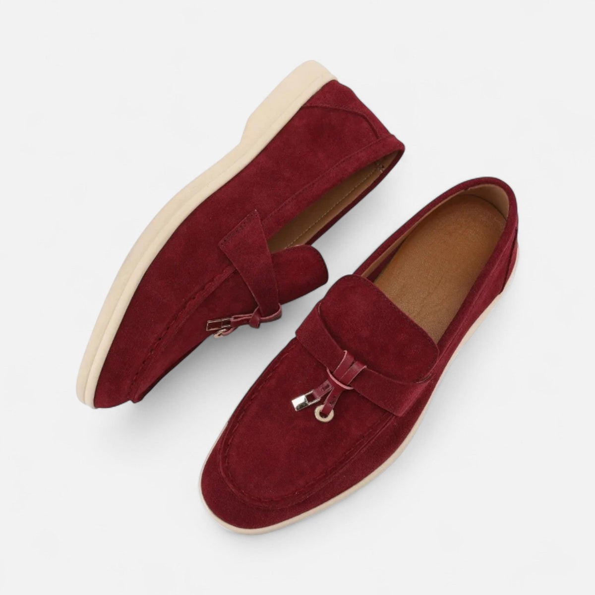 Suede Loafers with Cushioned Insole, Slip-On Shoes