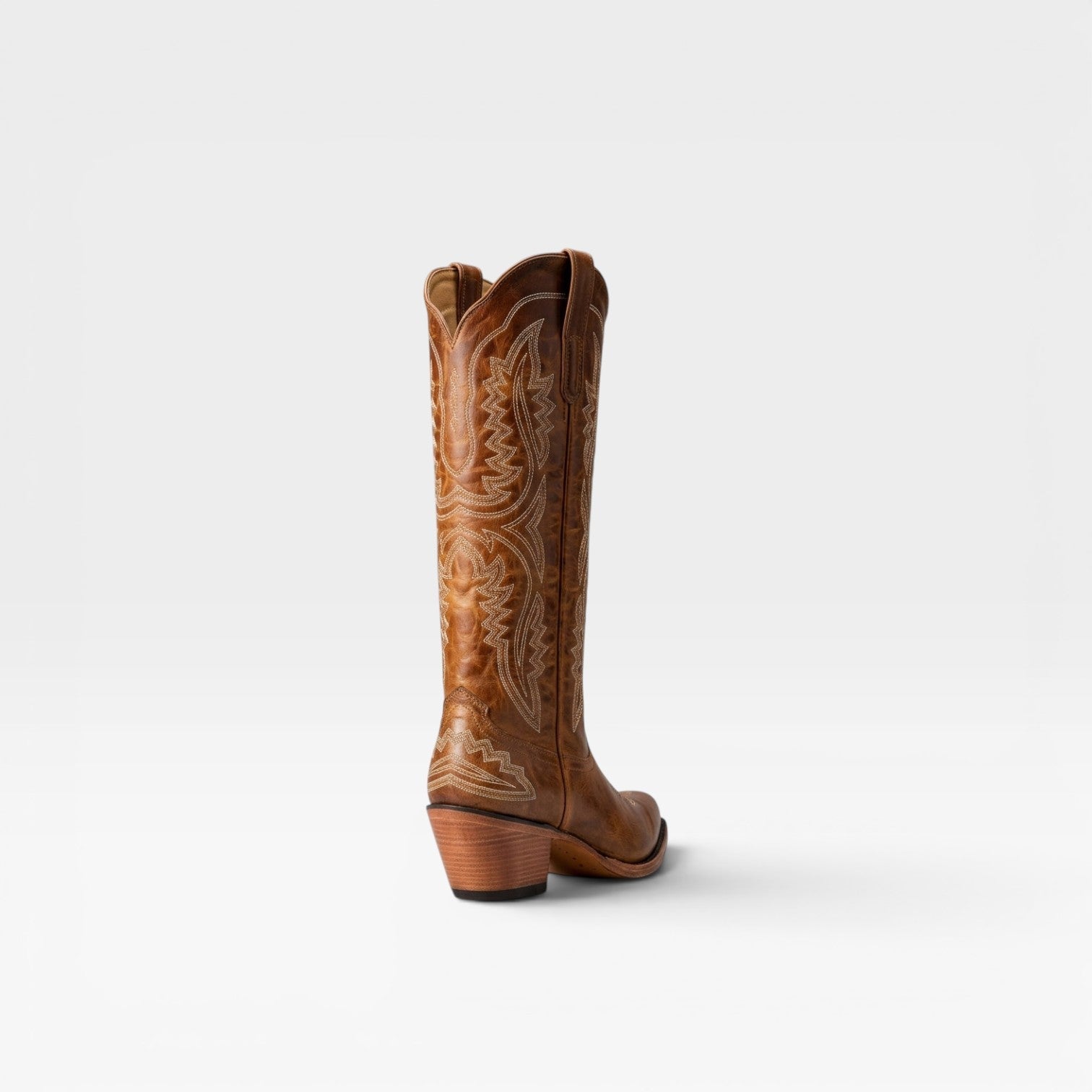 Tall Cowboy Boots, Embroidered Knee High Western Heel
