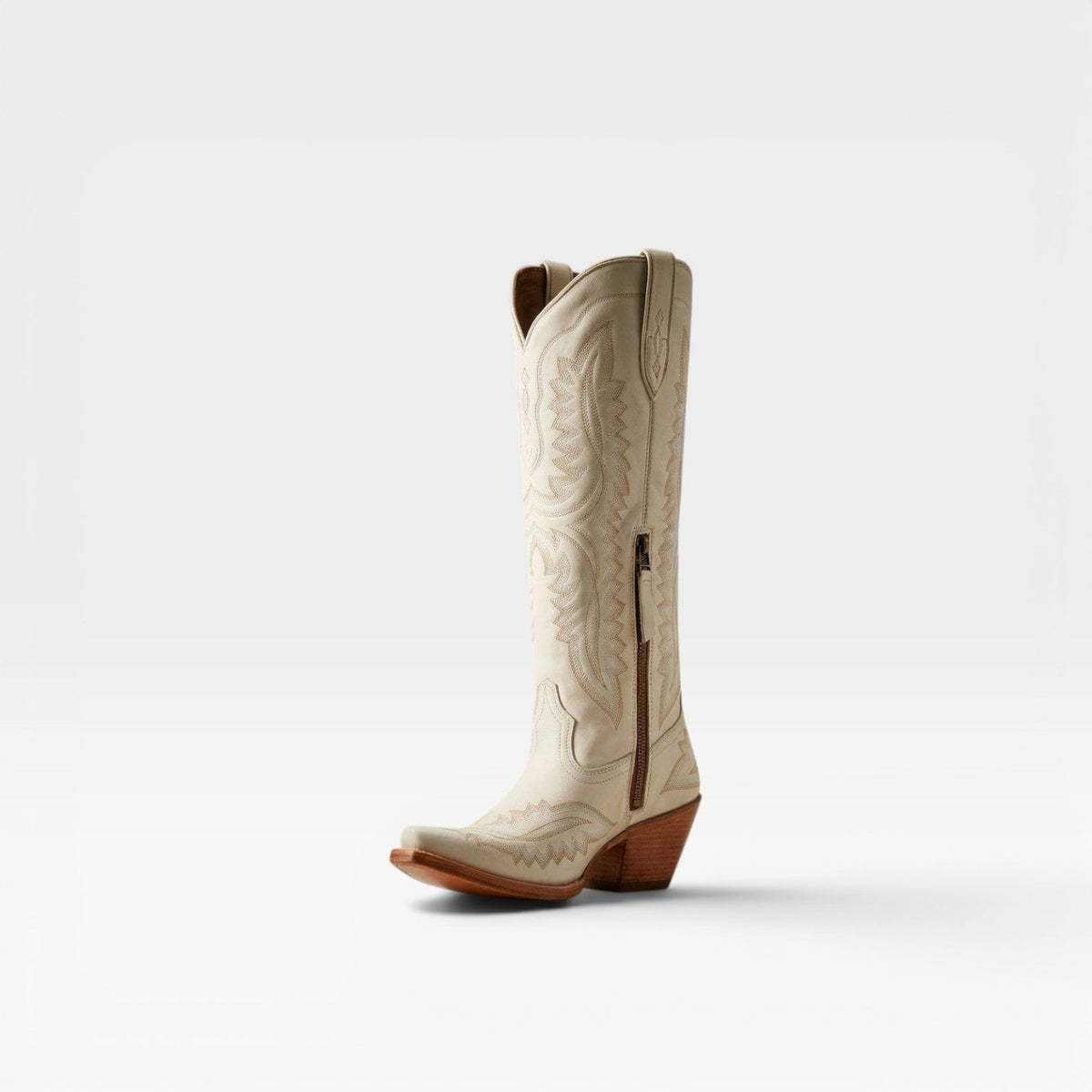 Tall Cowboy Boots, Embroidered Knee High Western Heel